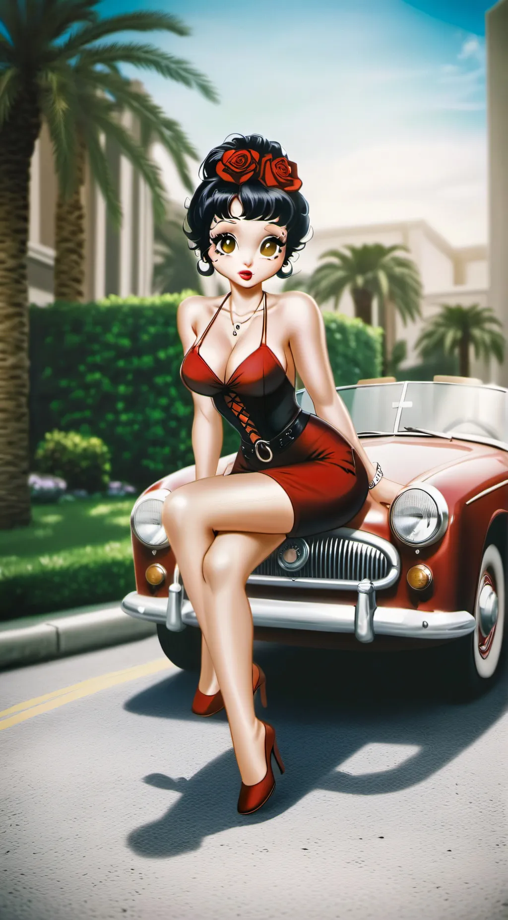 ai character: BETTY BOOP background