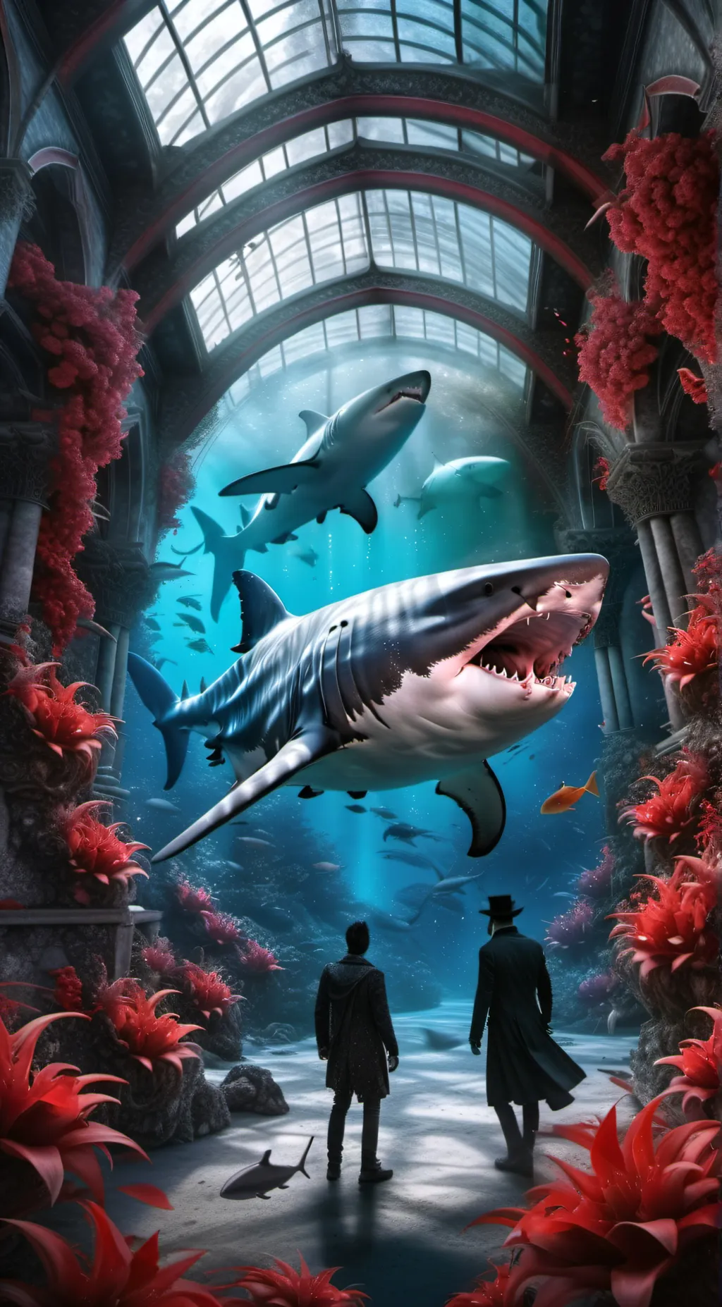 ai character: Aquarium background