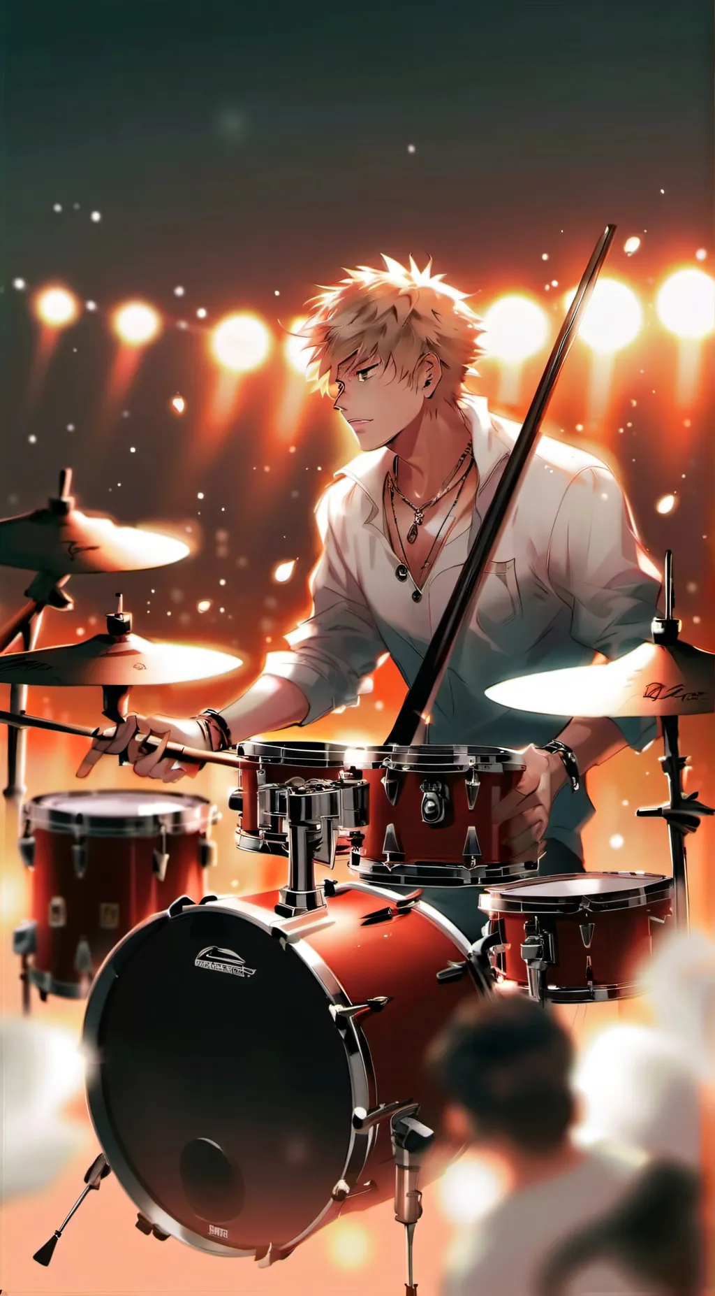 ai character: Drummer Bakugo  background