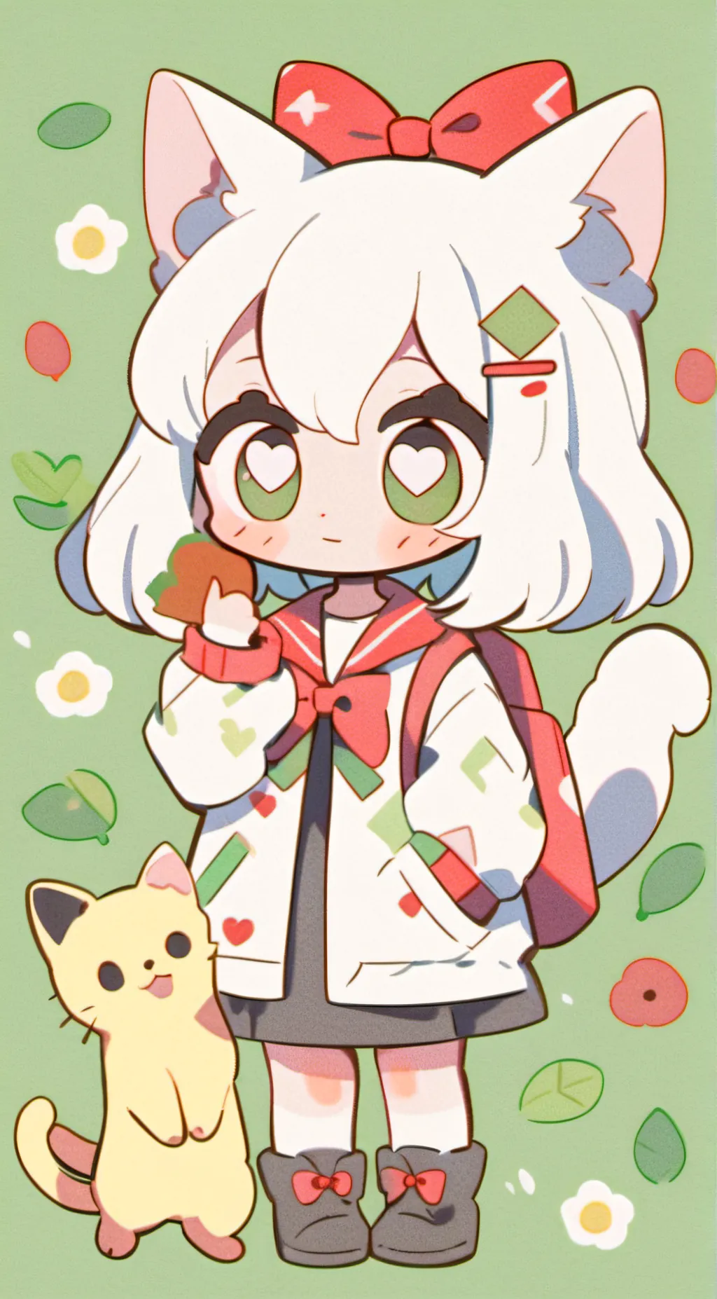 ai character: Hello kitty background