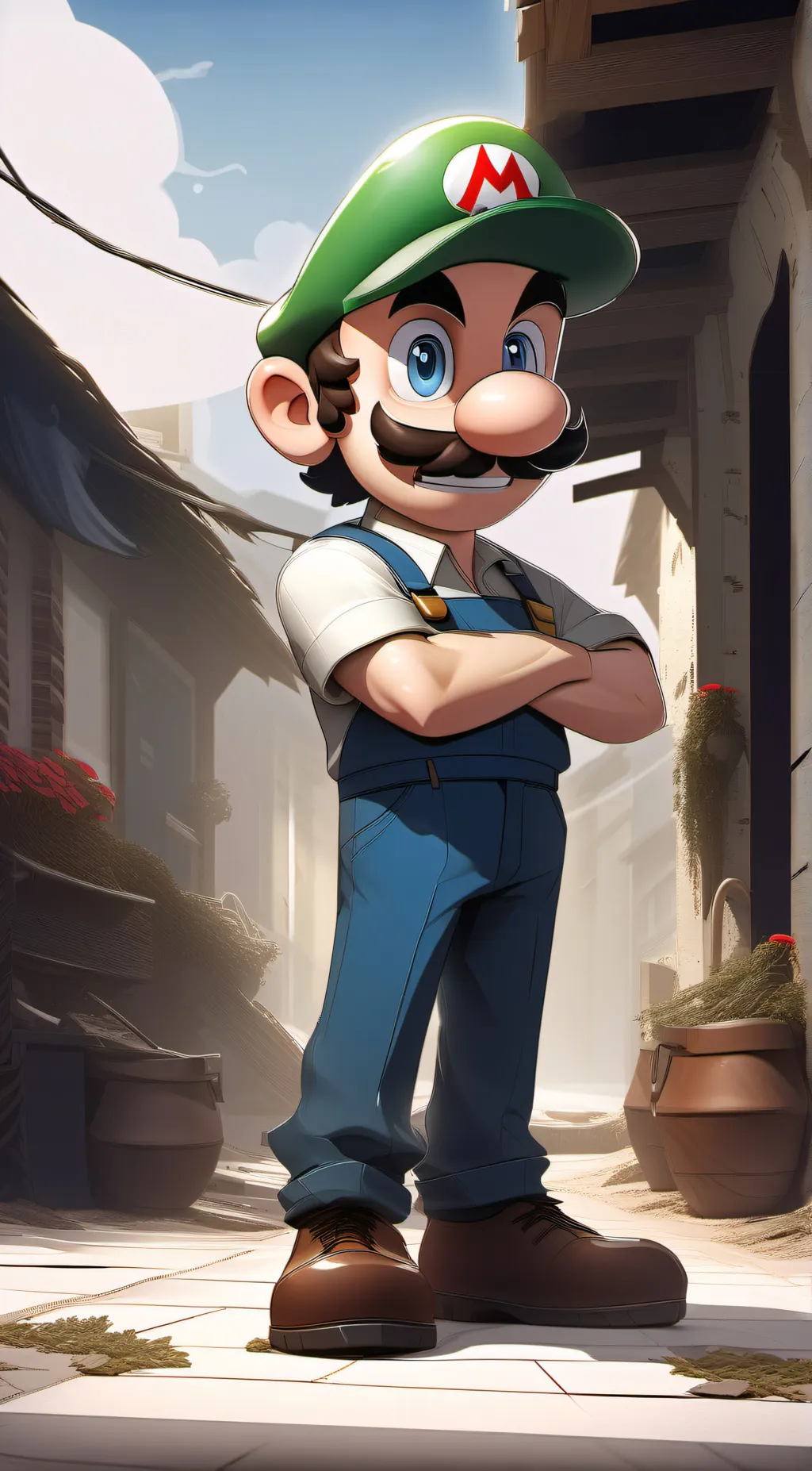 ai character: Pibby Mario background