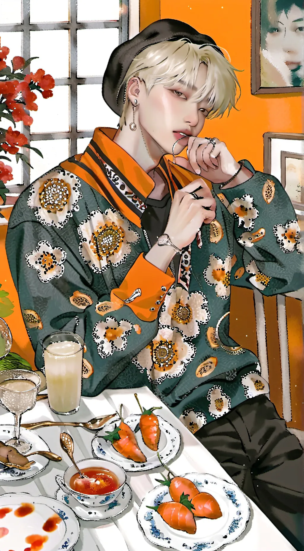 ai character: STRAY KIDS.! background