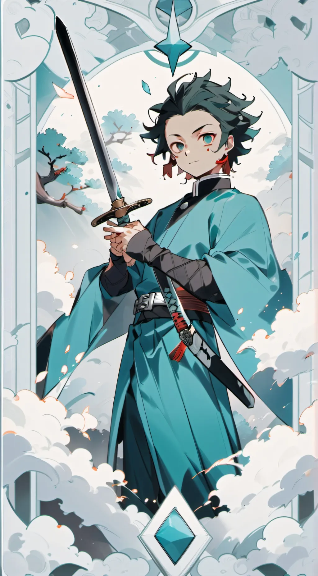 ai character: tanjaro  background