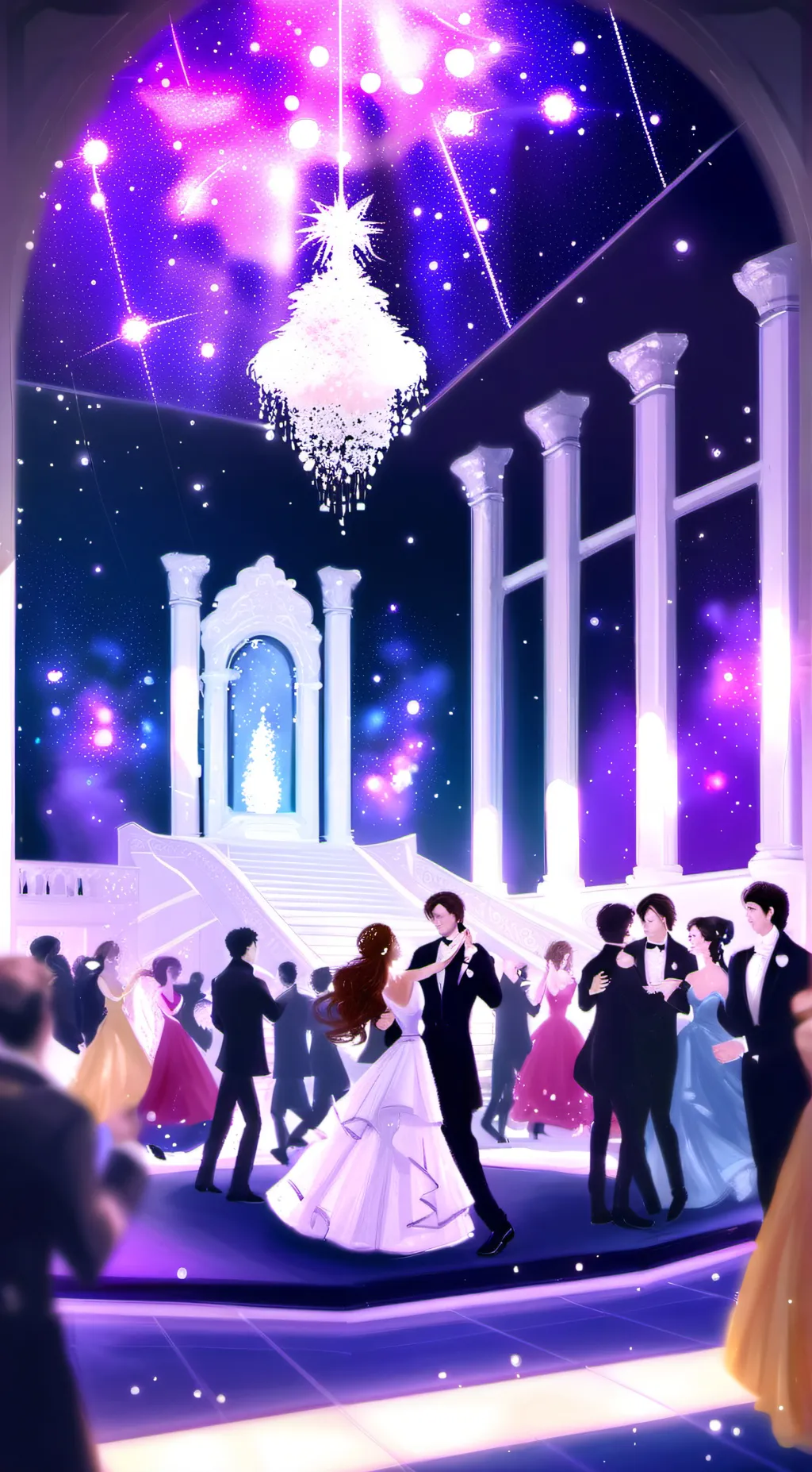 ai character: Murder Drones Prom background