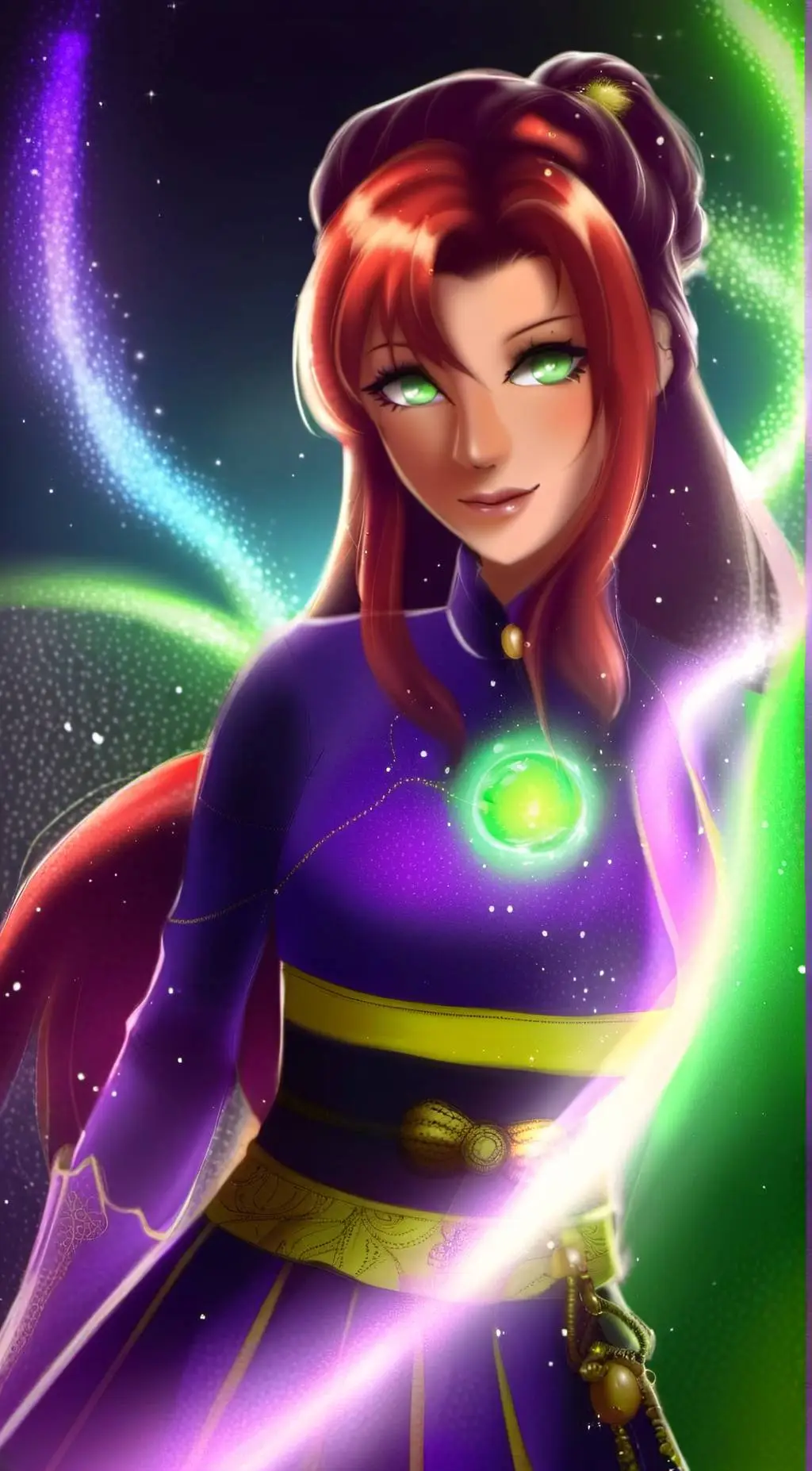 ai character: 💚Starfire💚 background