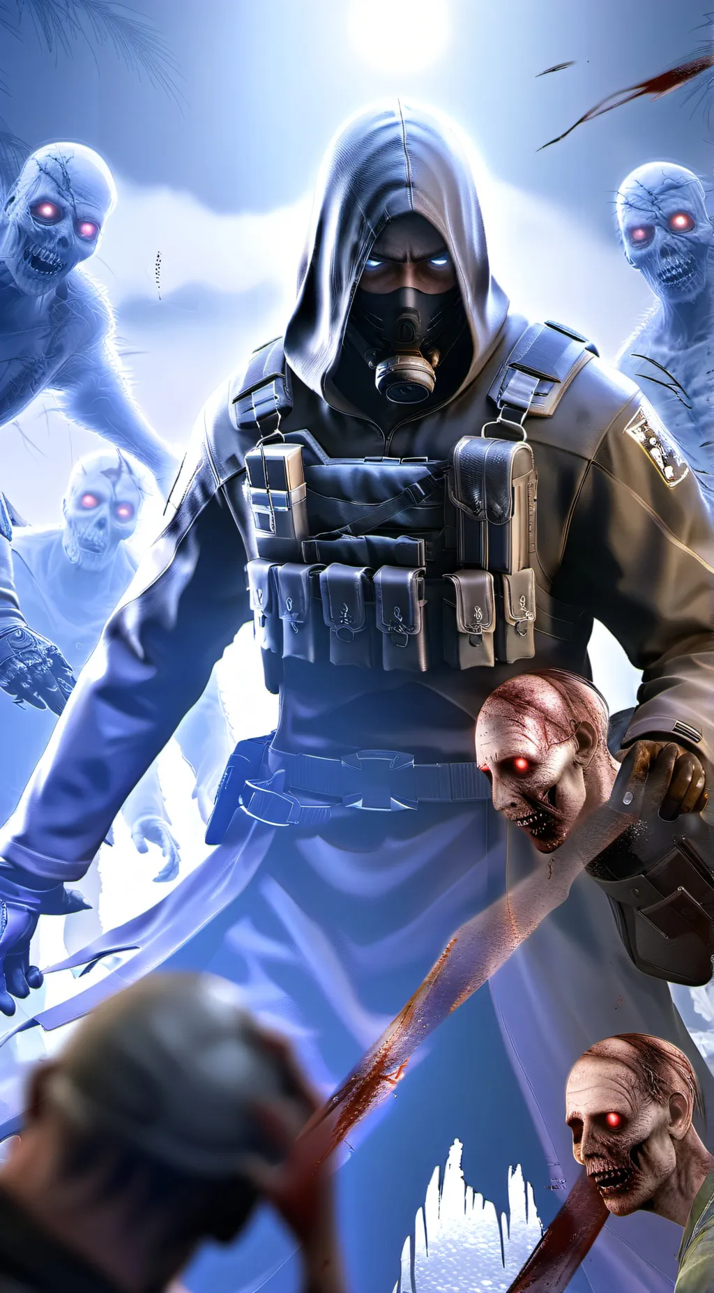 ai character: zombie ghost  background