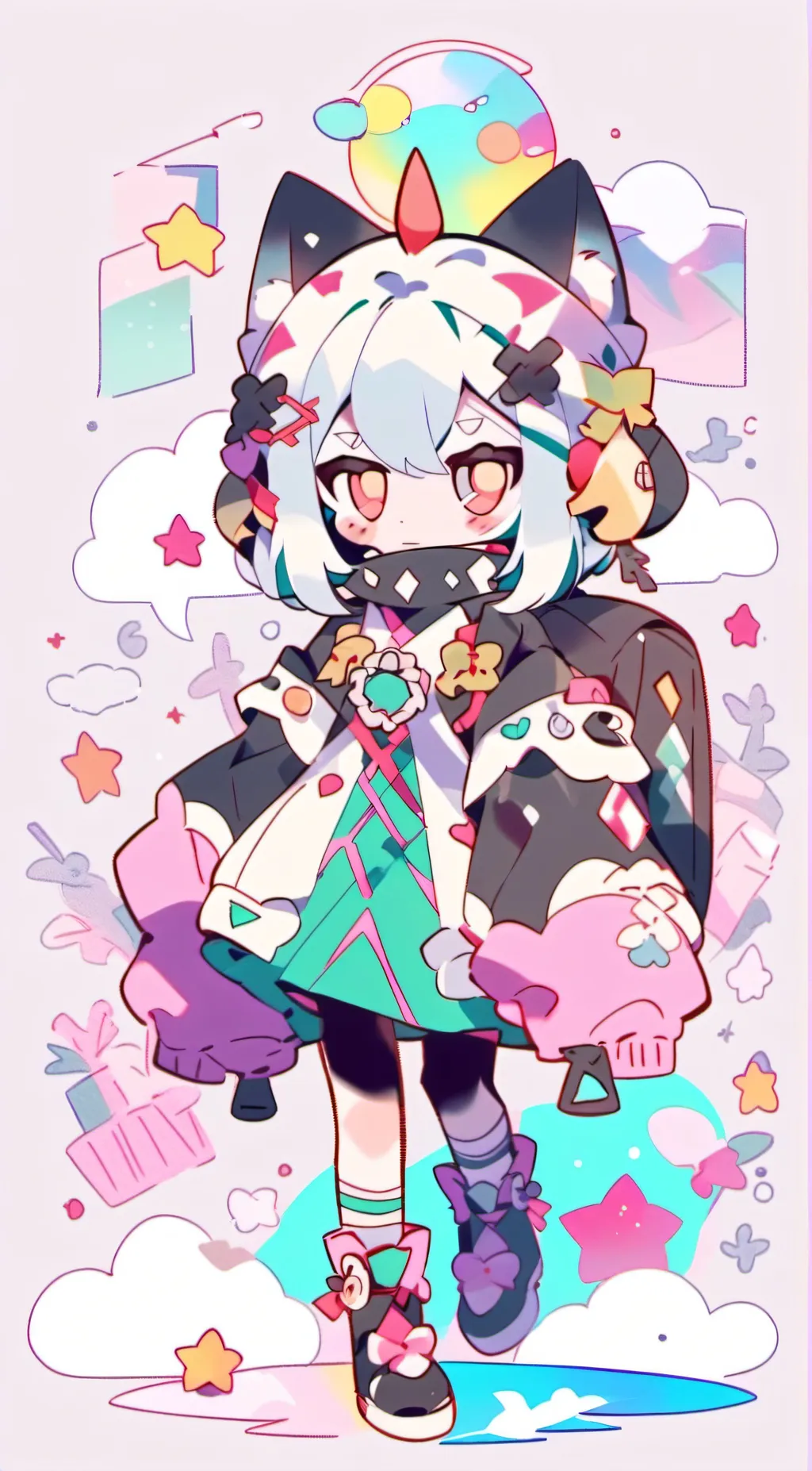 ai character: 3 vees  background