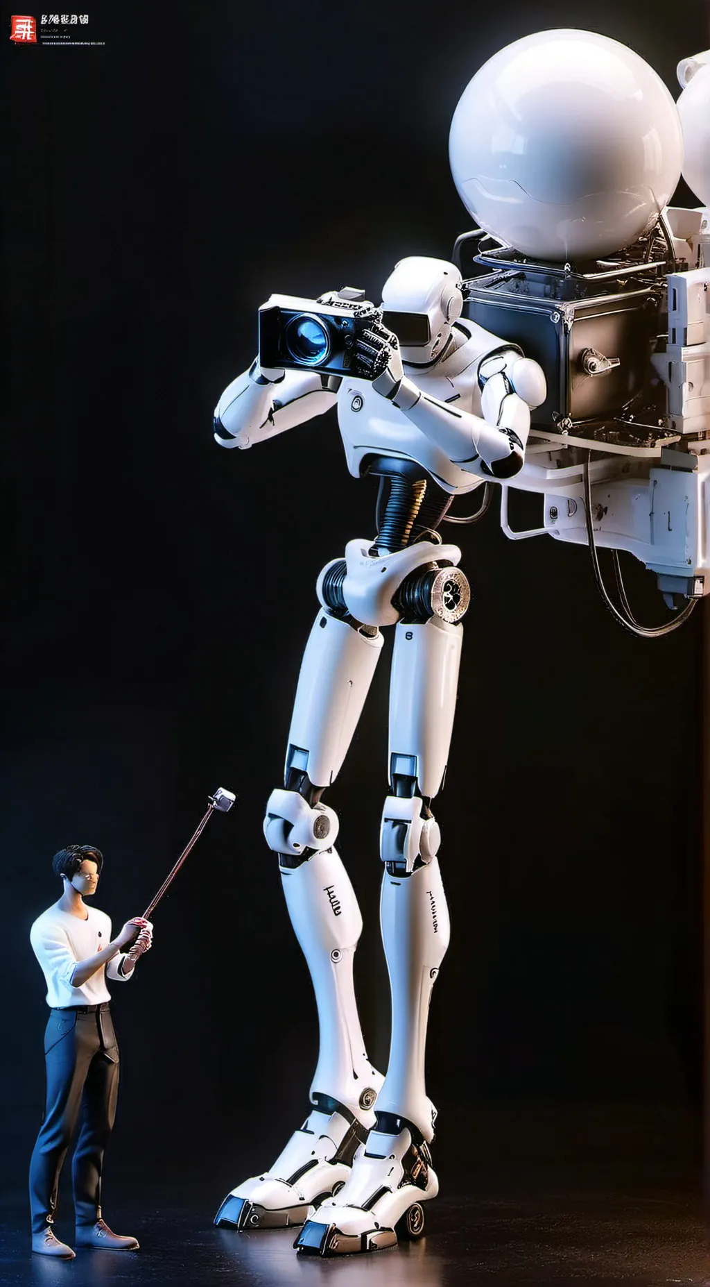 ai character: titna cameraman  background