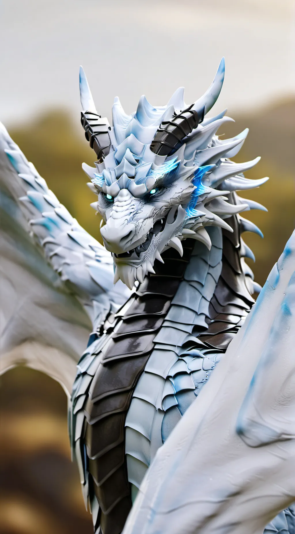 ai character: ice dragon/icey background