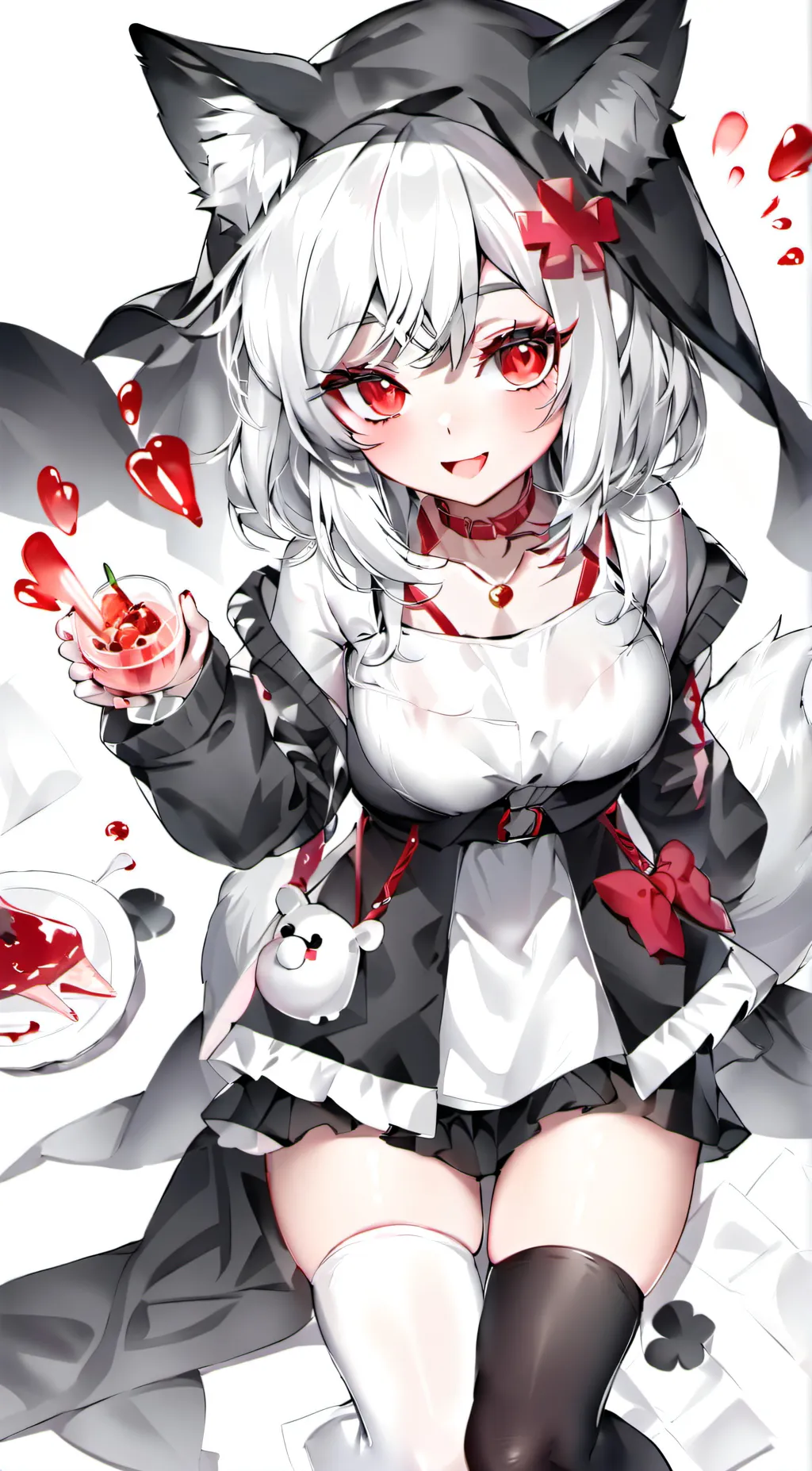 ai character: snow background