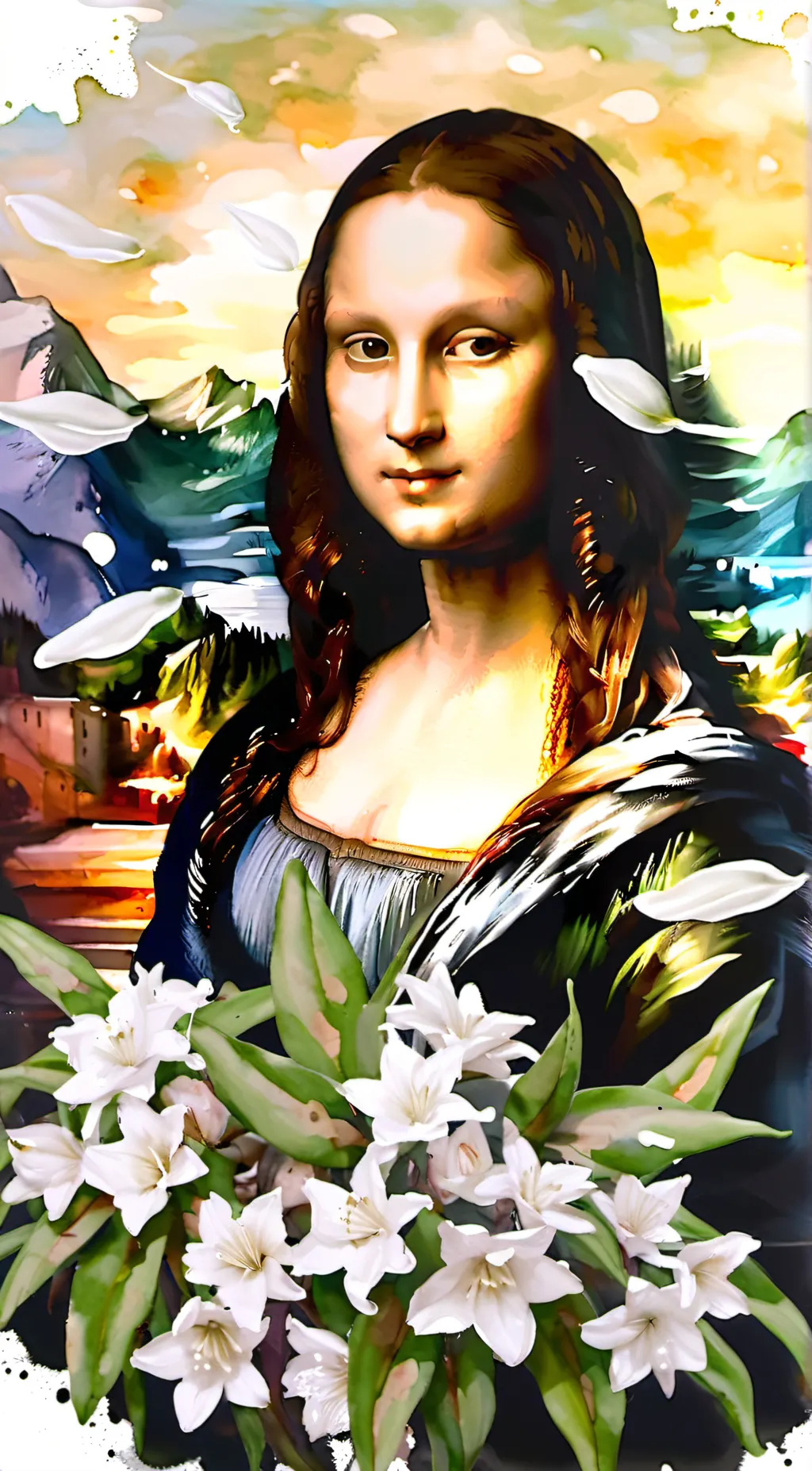 ai character: The Mona Lisa  background