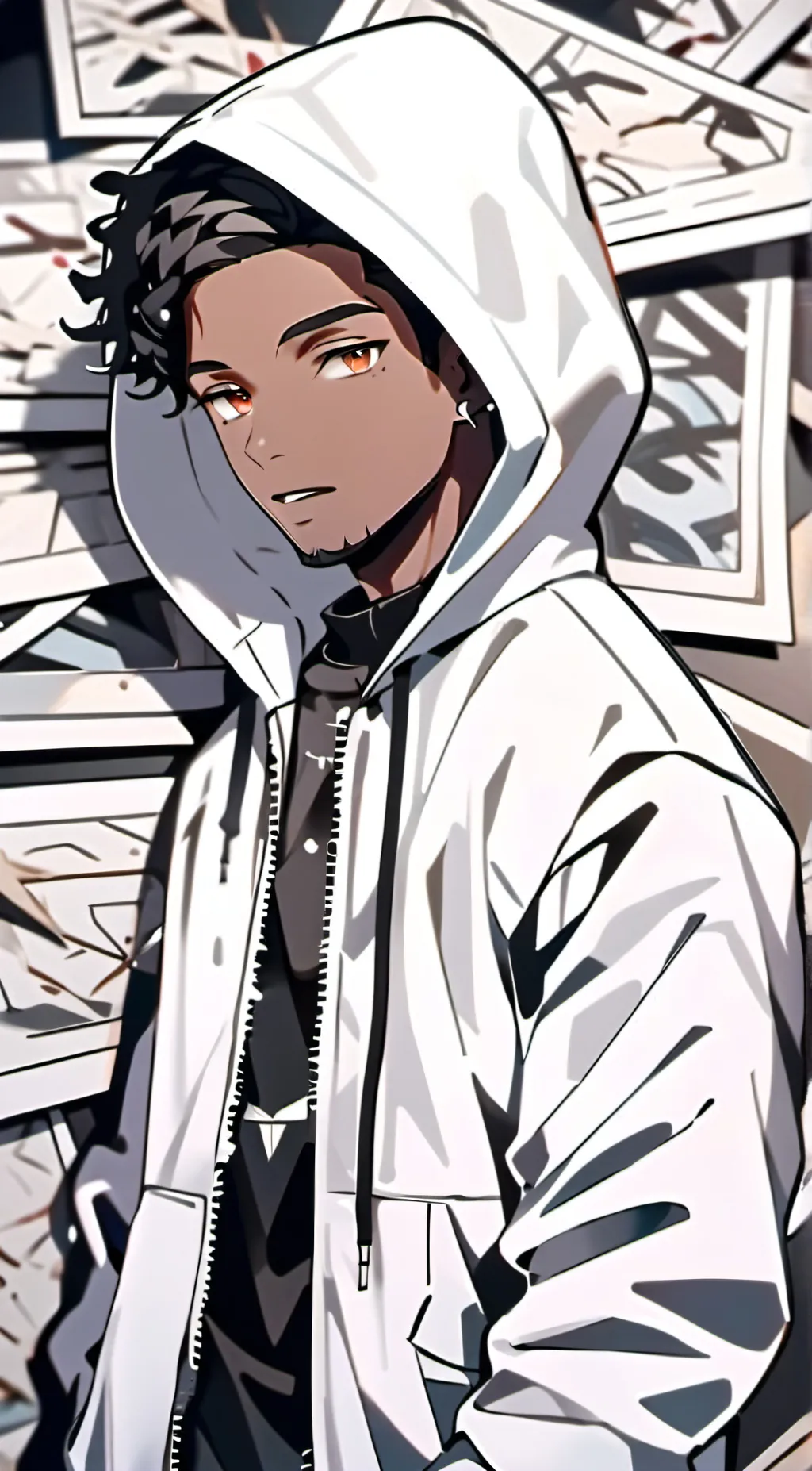 ai character: black man background