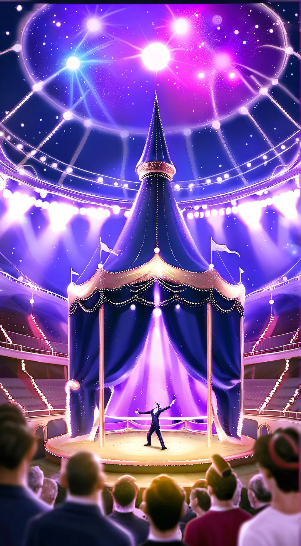 ai character: evil circus 😱 background