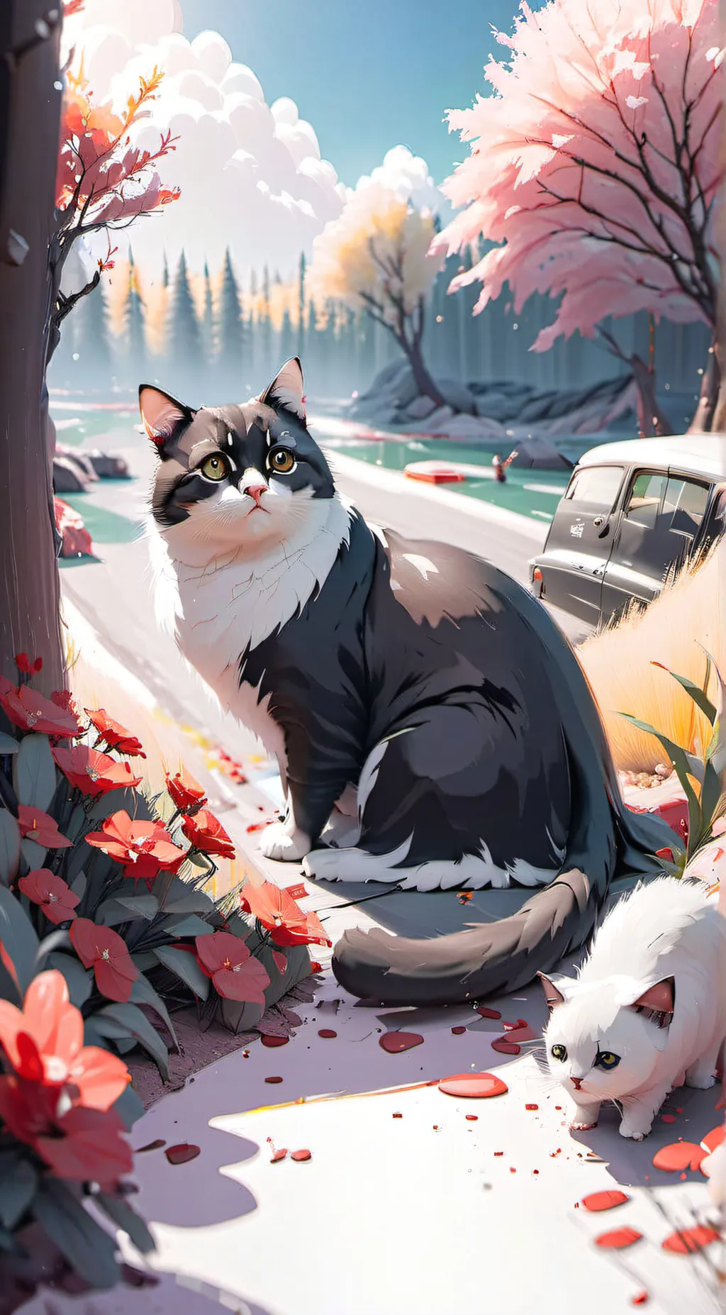 ai character: Blue background