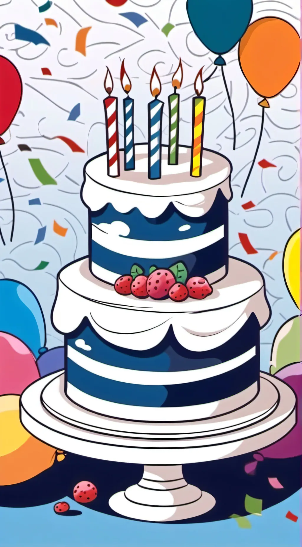 ai character: Happy birthday!  background