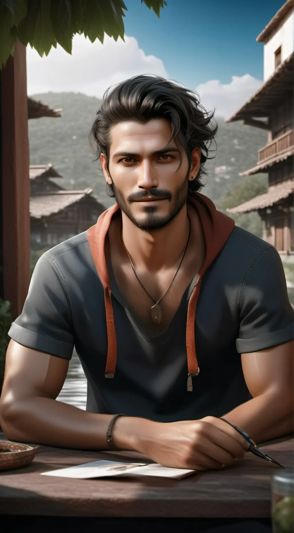 ai character: Adrian background