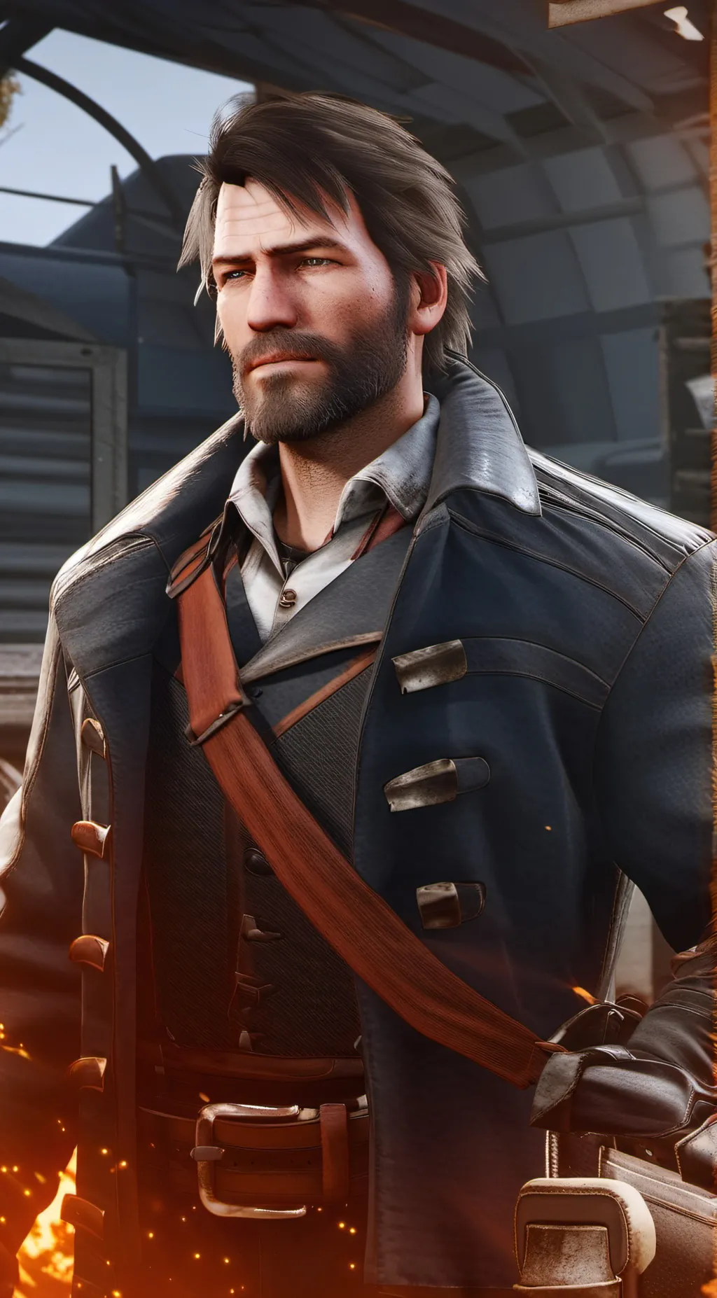 ai character: Arthur Morgan  background