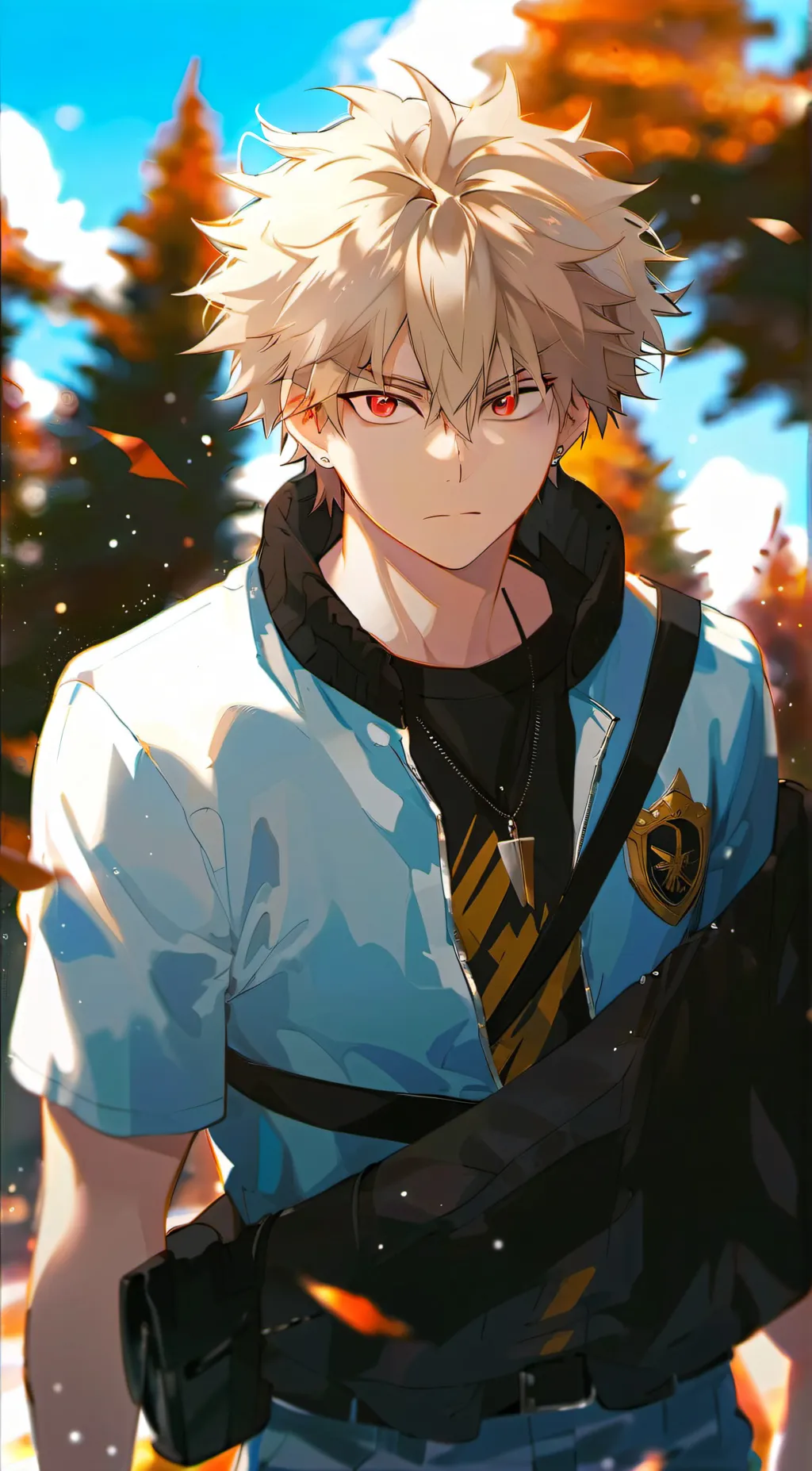 ai character: Katsuki Bakugo background