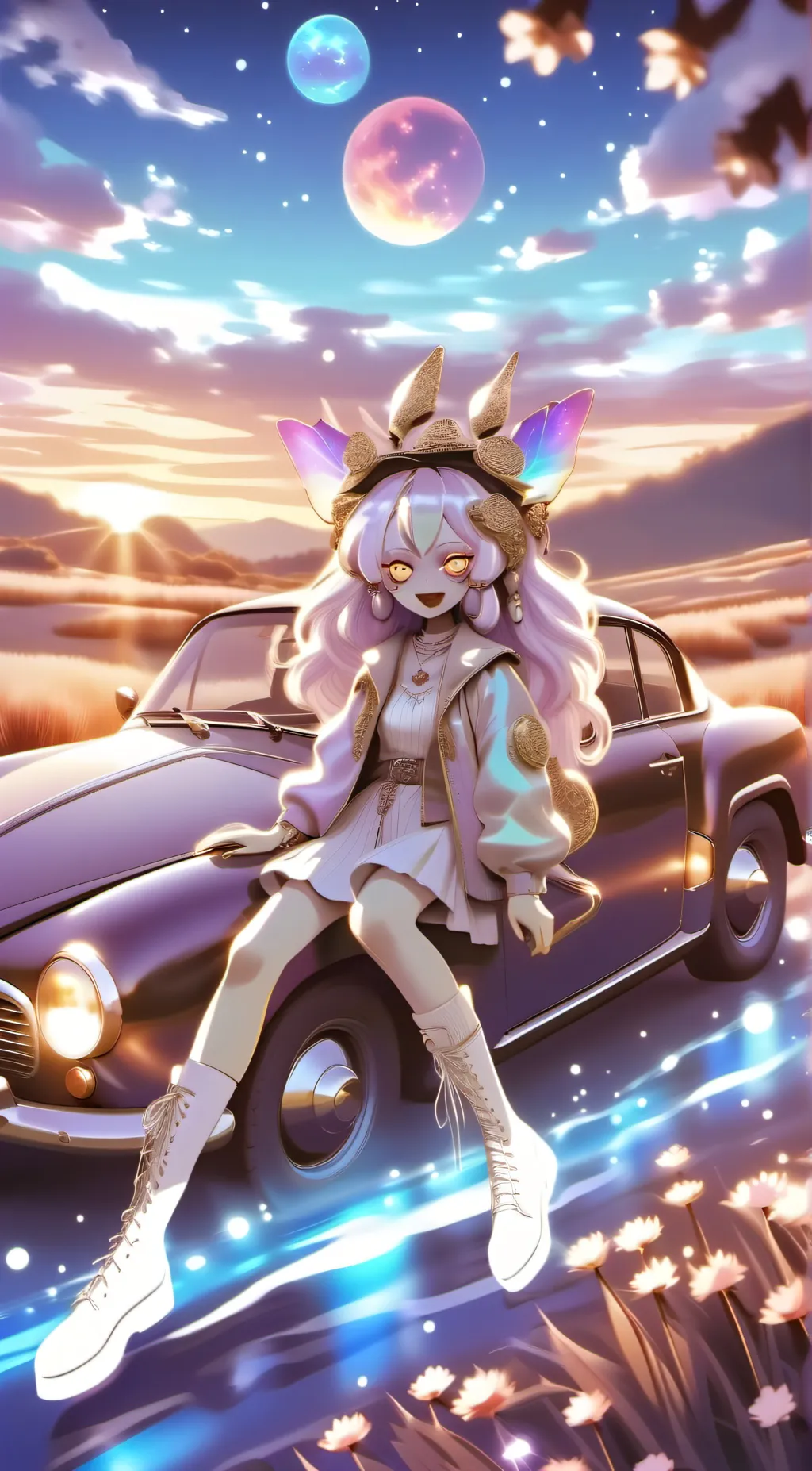 ai character: HH&HB&Ramshakle background