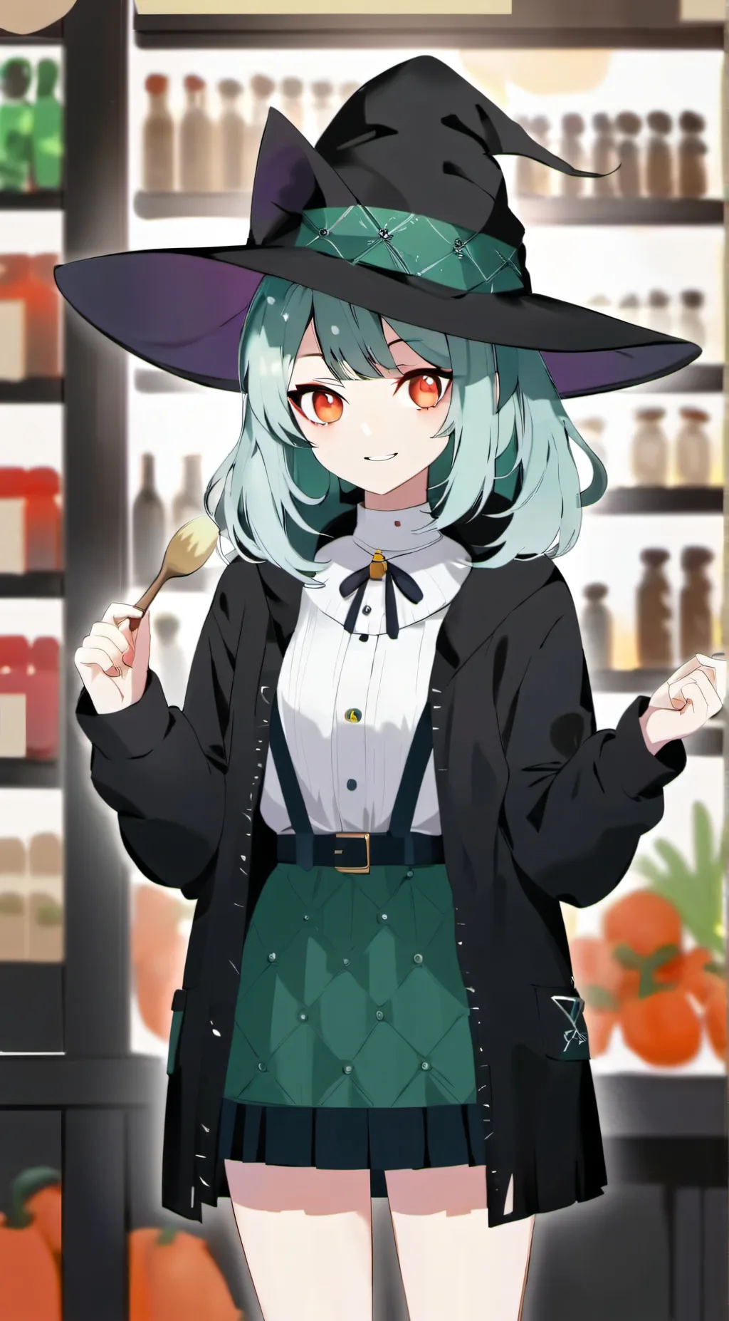 ai character: Sakimura (witch)  background