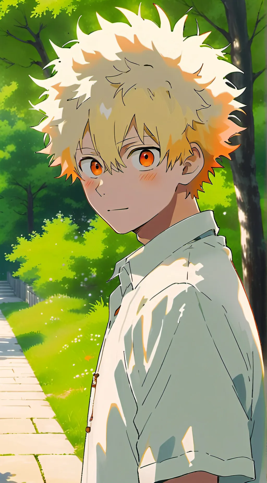 ai character: katsuki bakugo  background