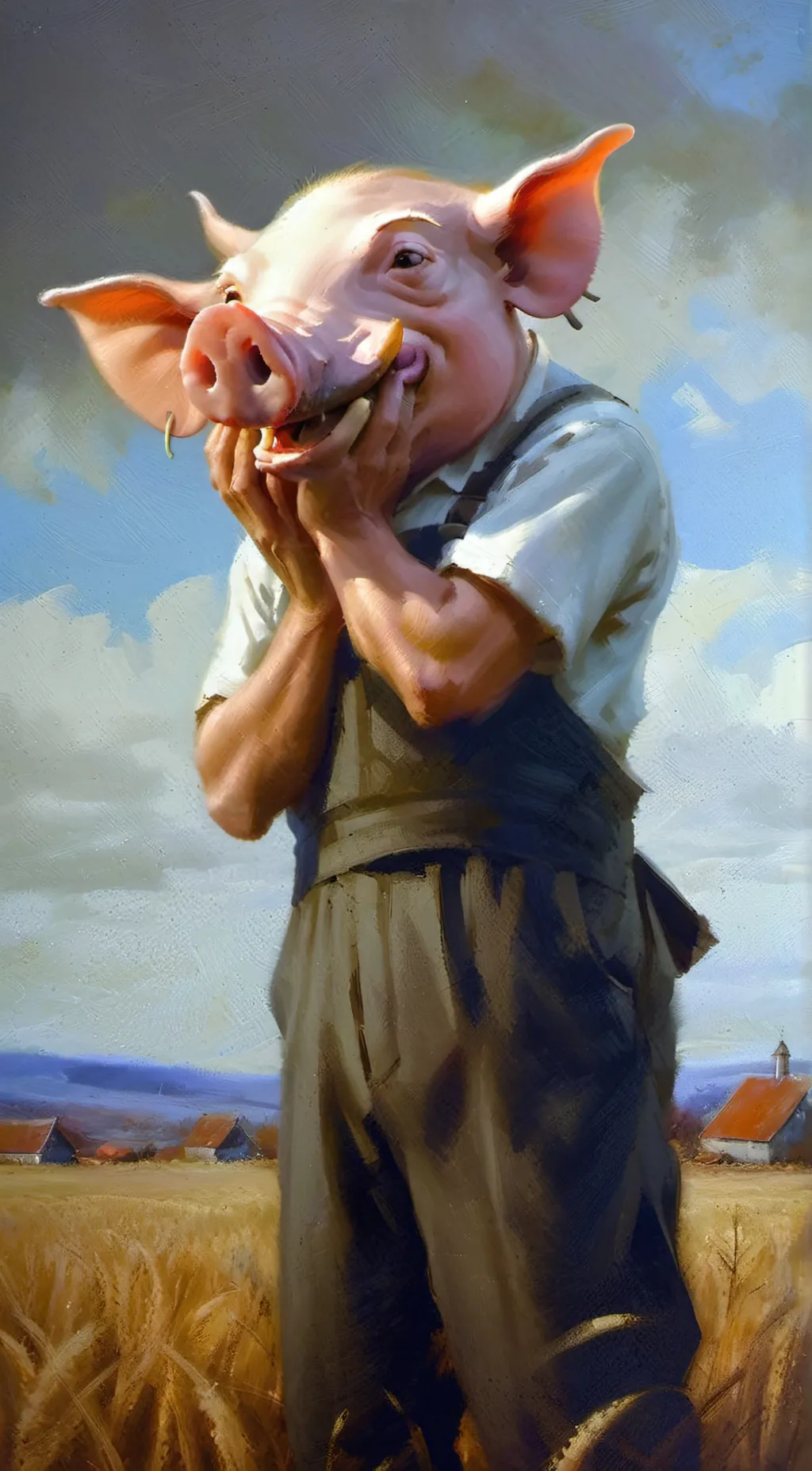 ai character: Evil pig farmer background