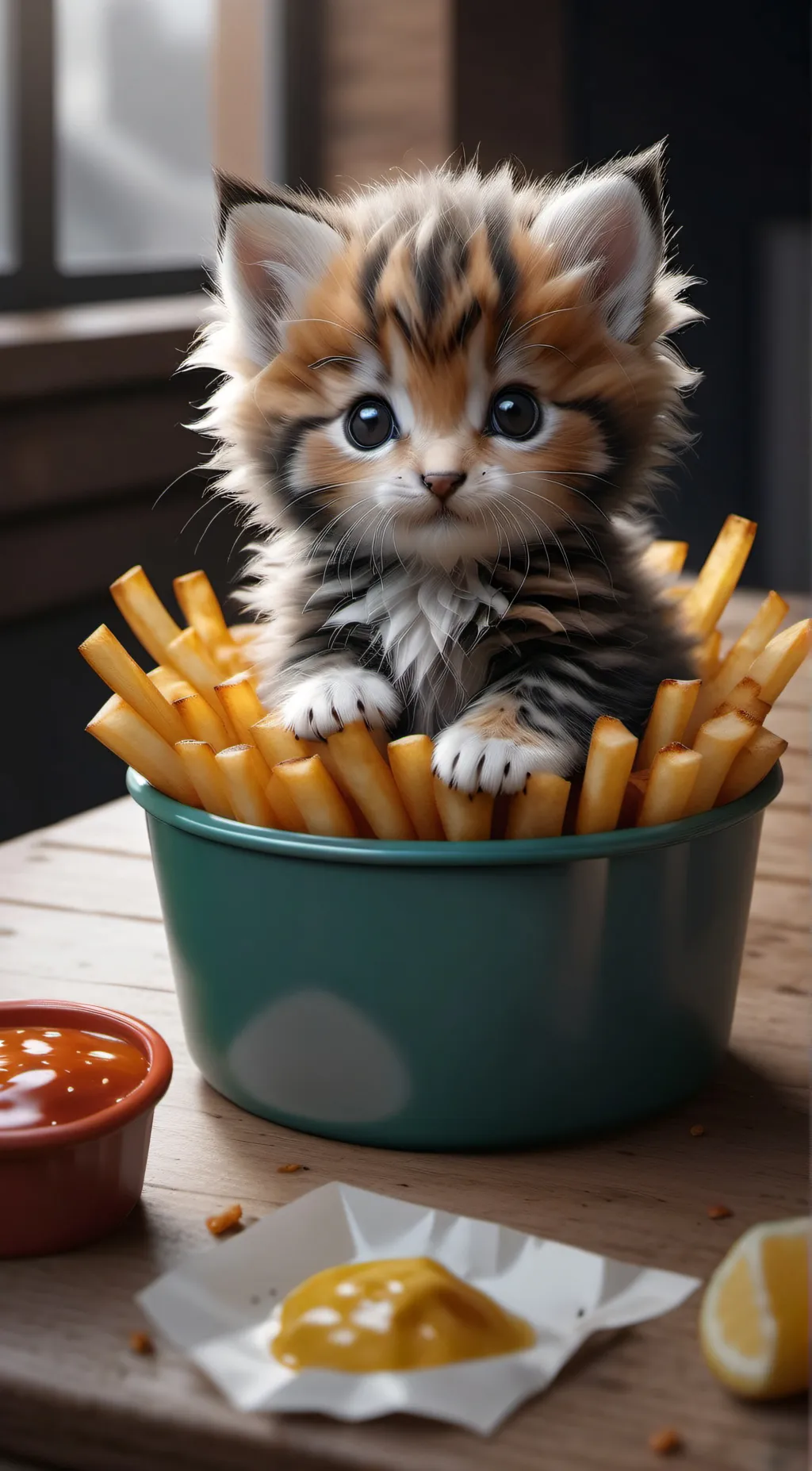 ai character: Fris cat background