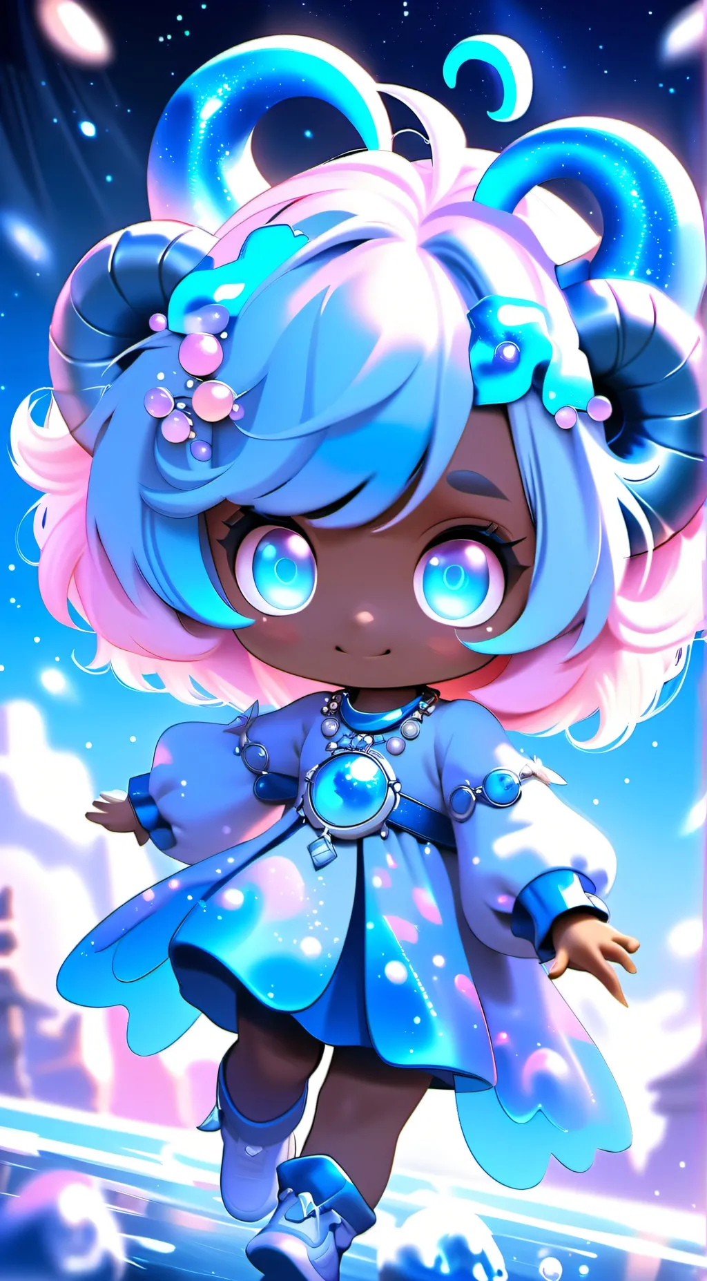 ai character: Goddess Aries  background