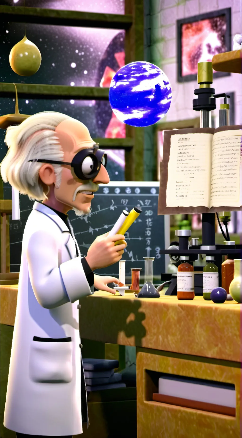 ai character: scientist  background