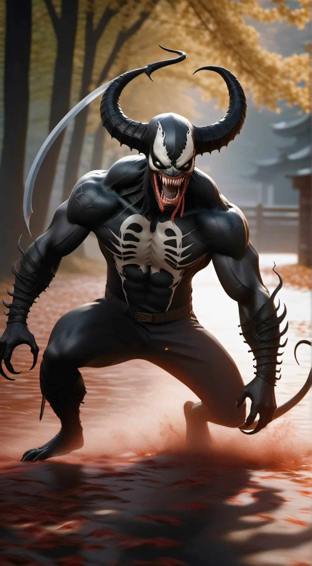ai character: venom devil background