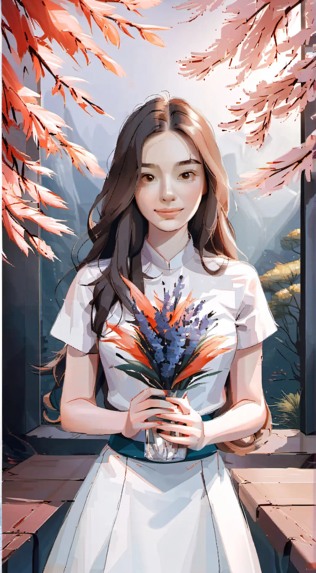 ai character: Rose background