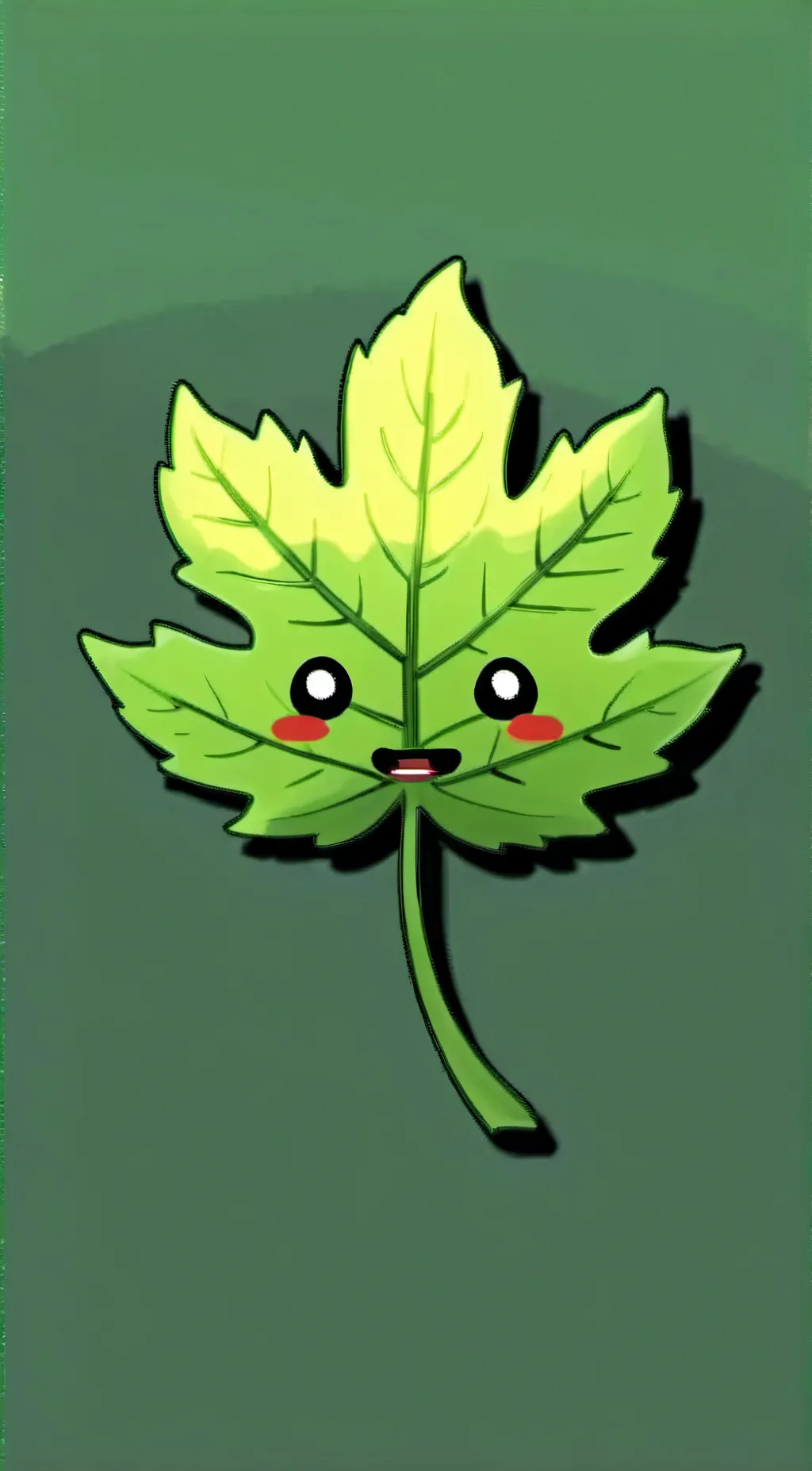 ai character: leafy background