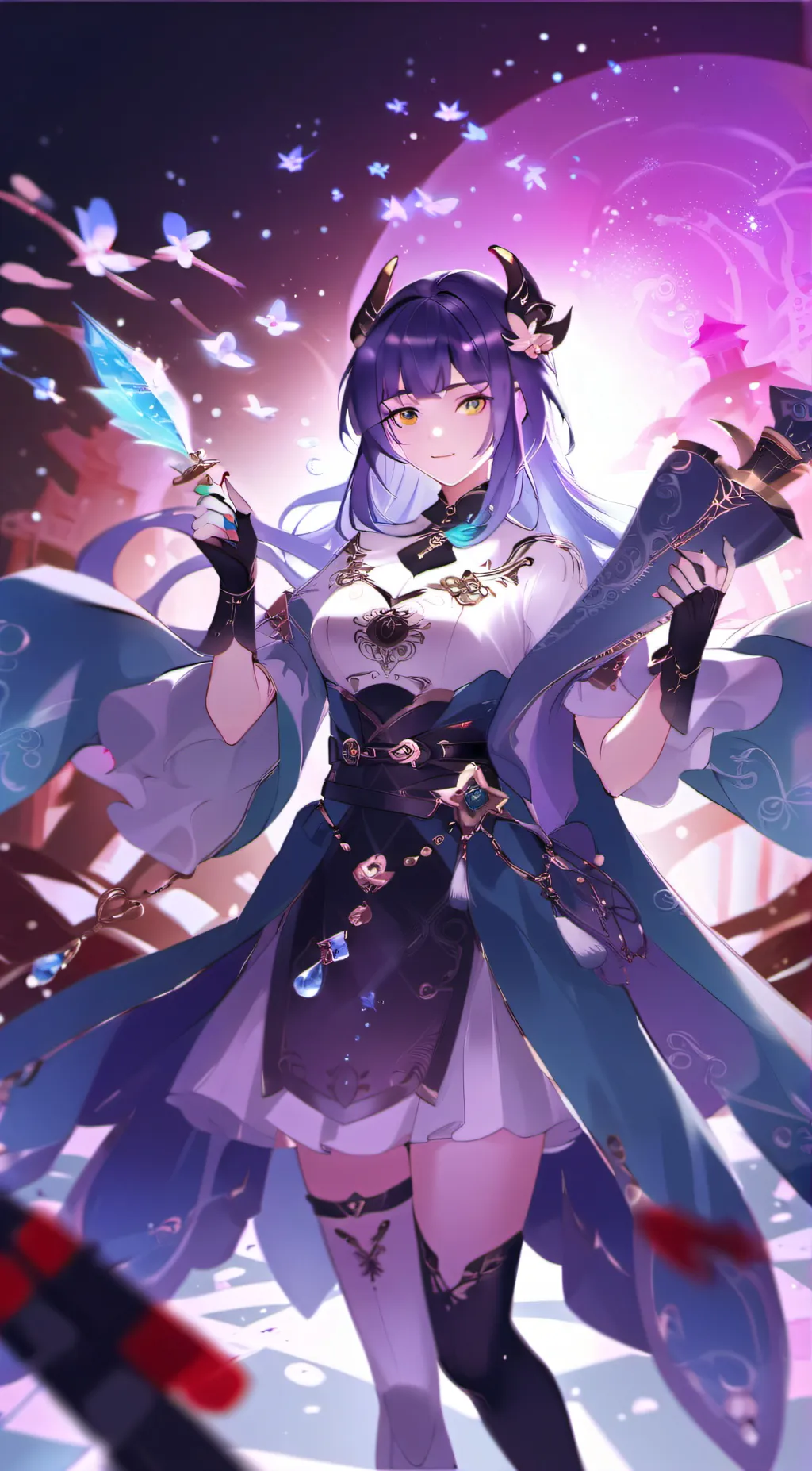 ai character: Raiden ei  background