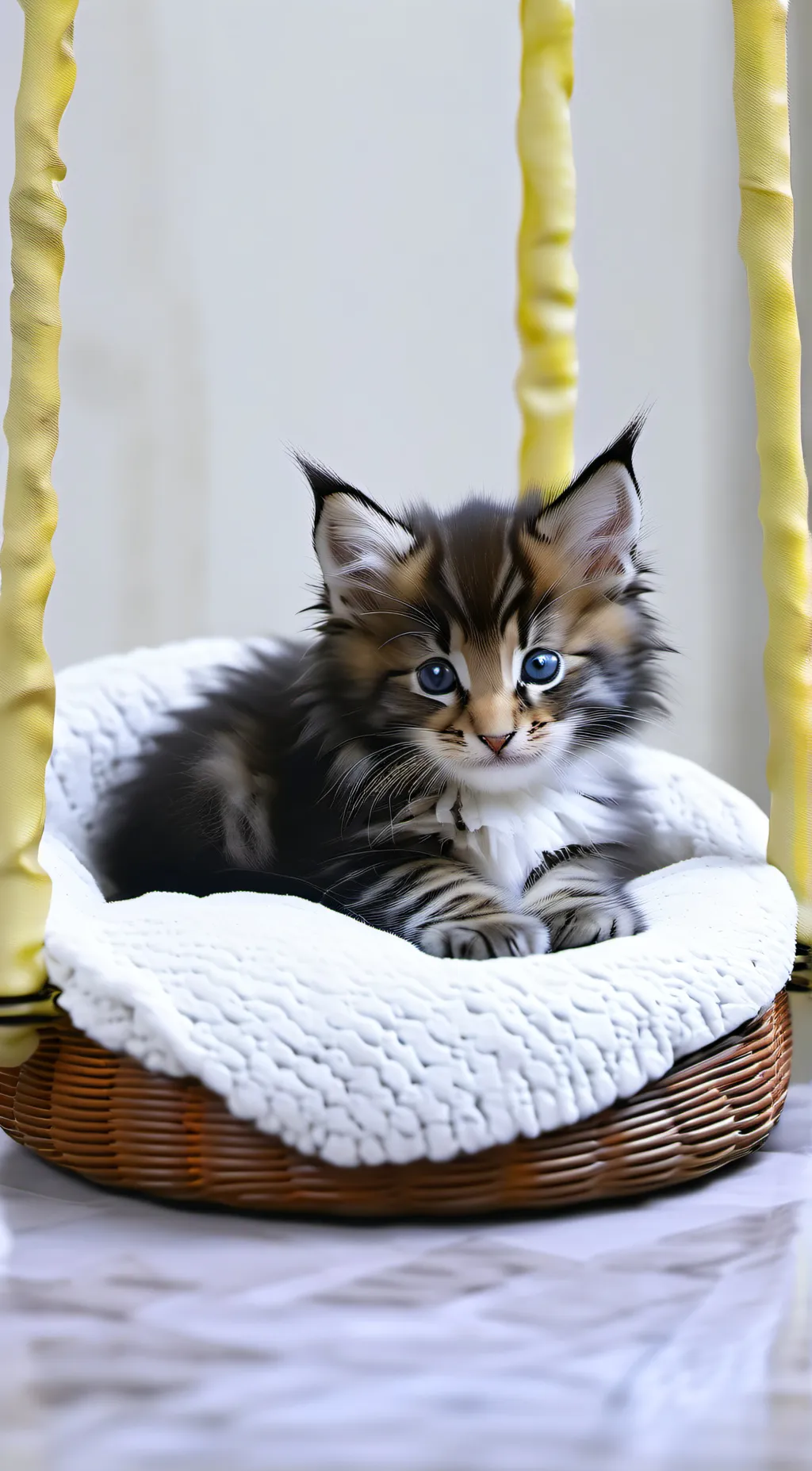 ai character: Baby main coon background