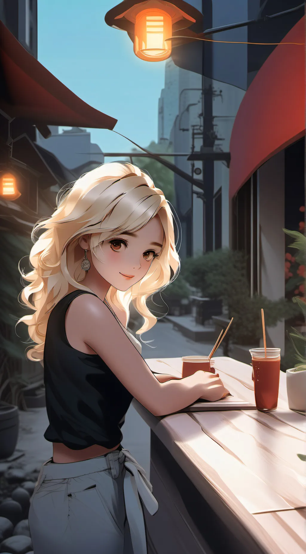 ai character: louna  background