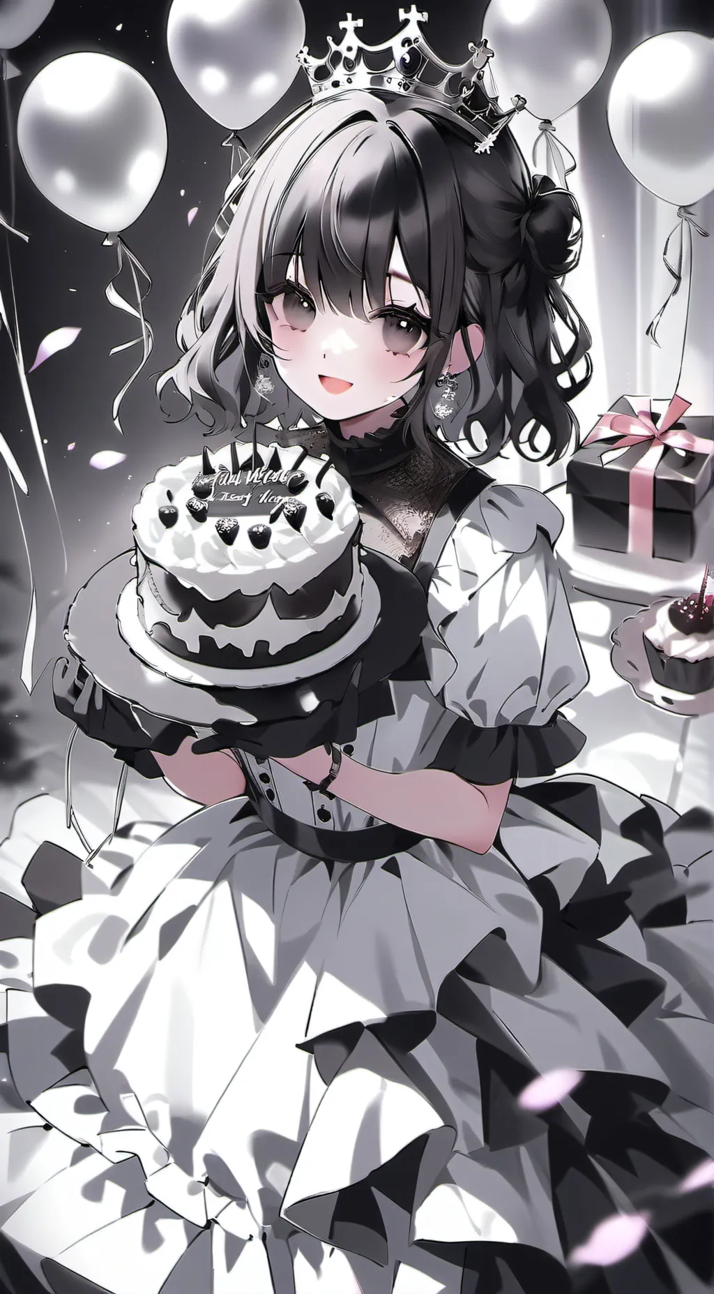 ai character: happy background