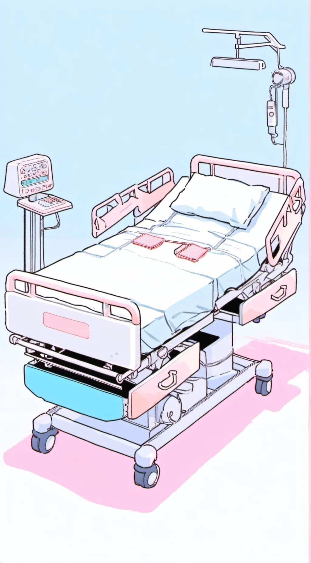 ai character: Hospitalbed/tickle background