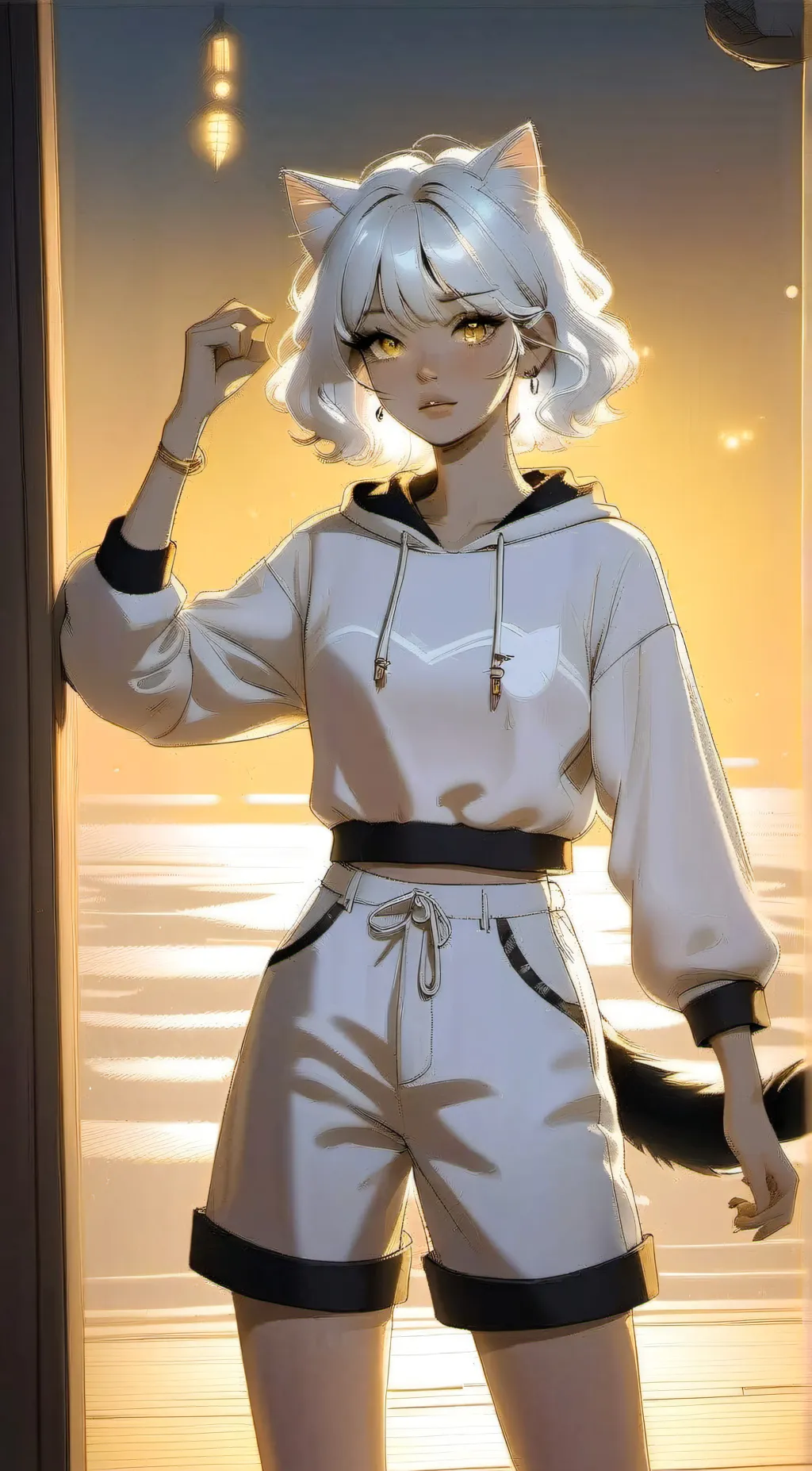 ai character: Snow background