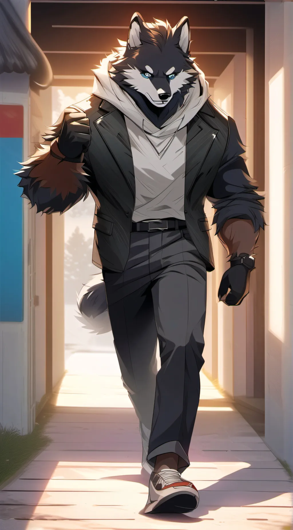 ai character: locks background