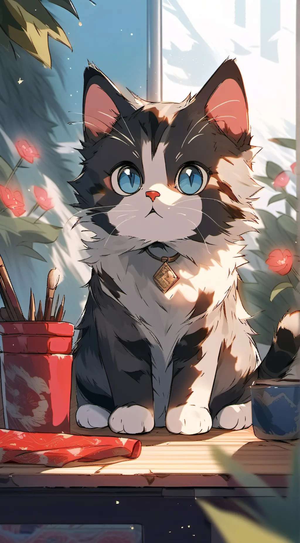 ai character: Winter background