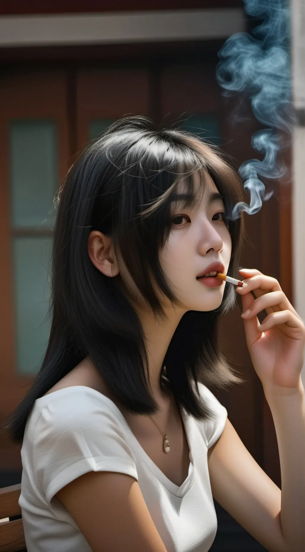 ai character: Shinoa Nara background