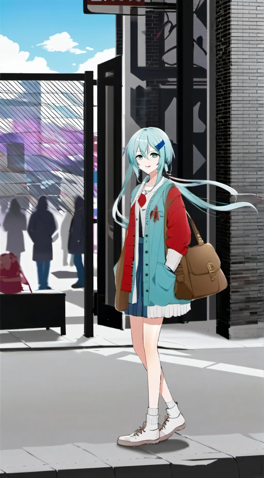 ai character: hatsune Mikuuuu🤗🍥 background