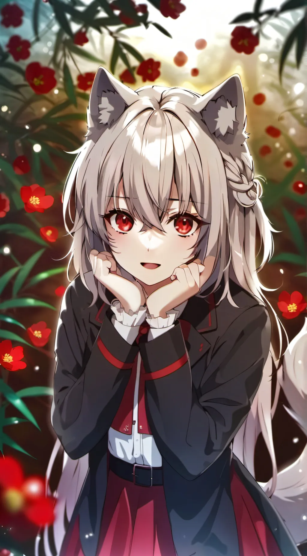 ai character: scarlet background