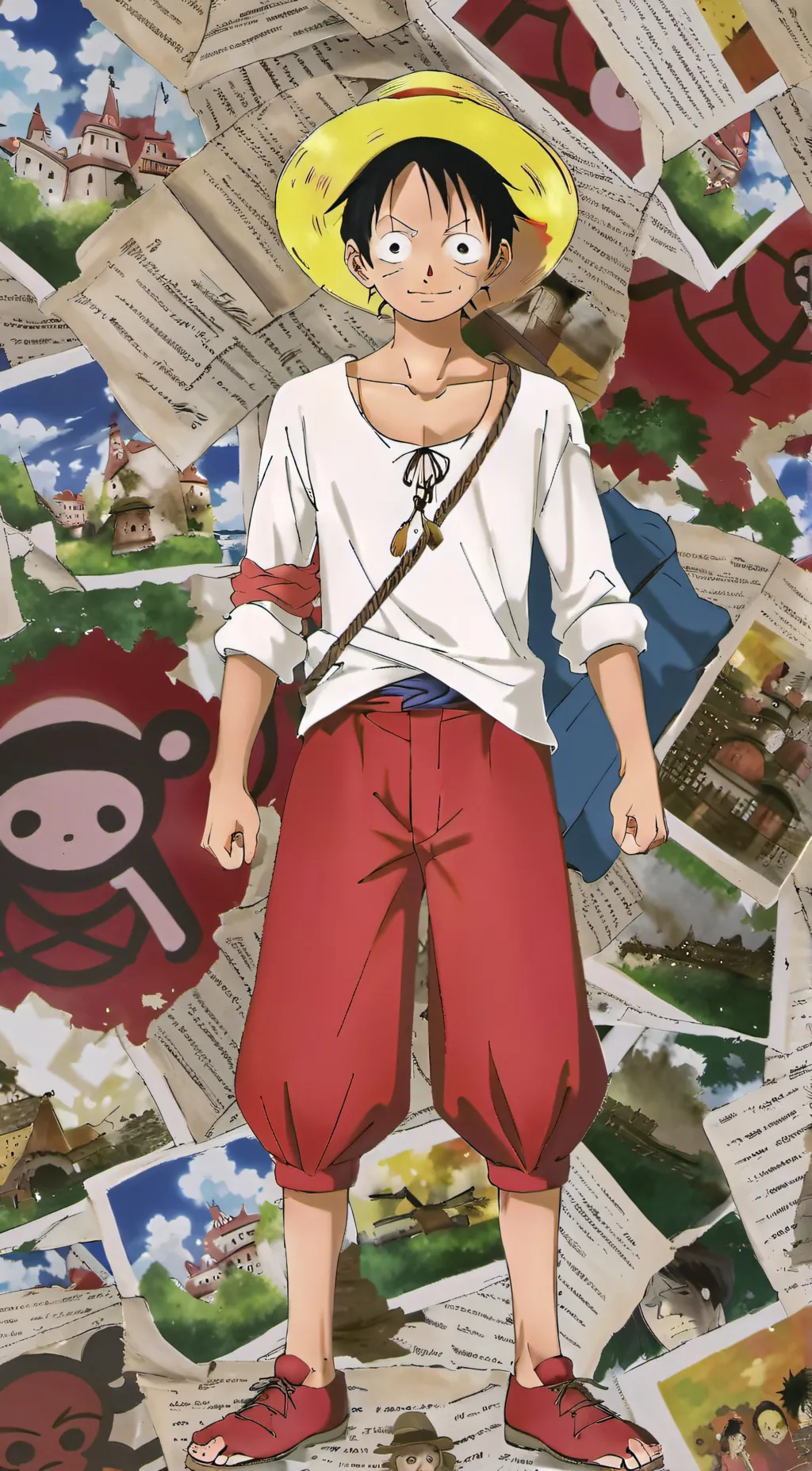 ai character: thousand sunny  background