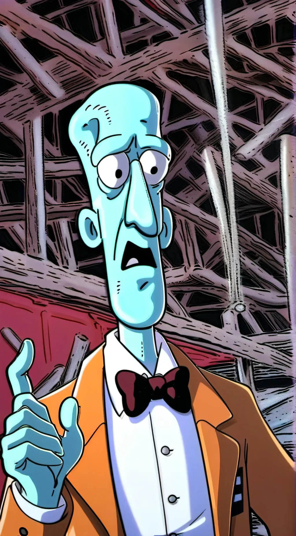 ai character: Squidward background