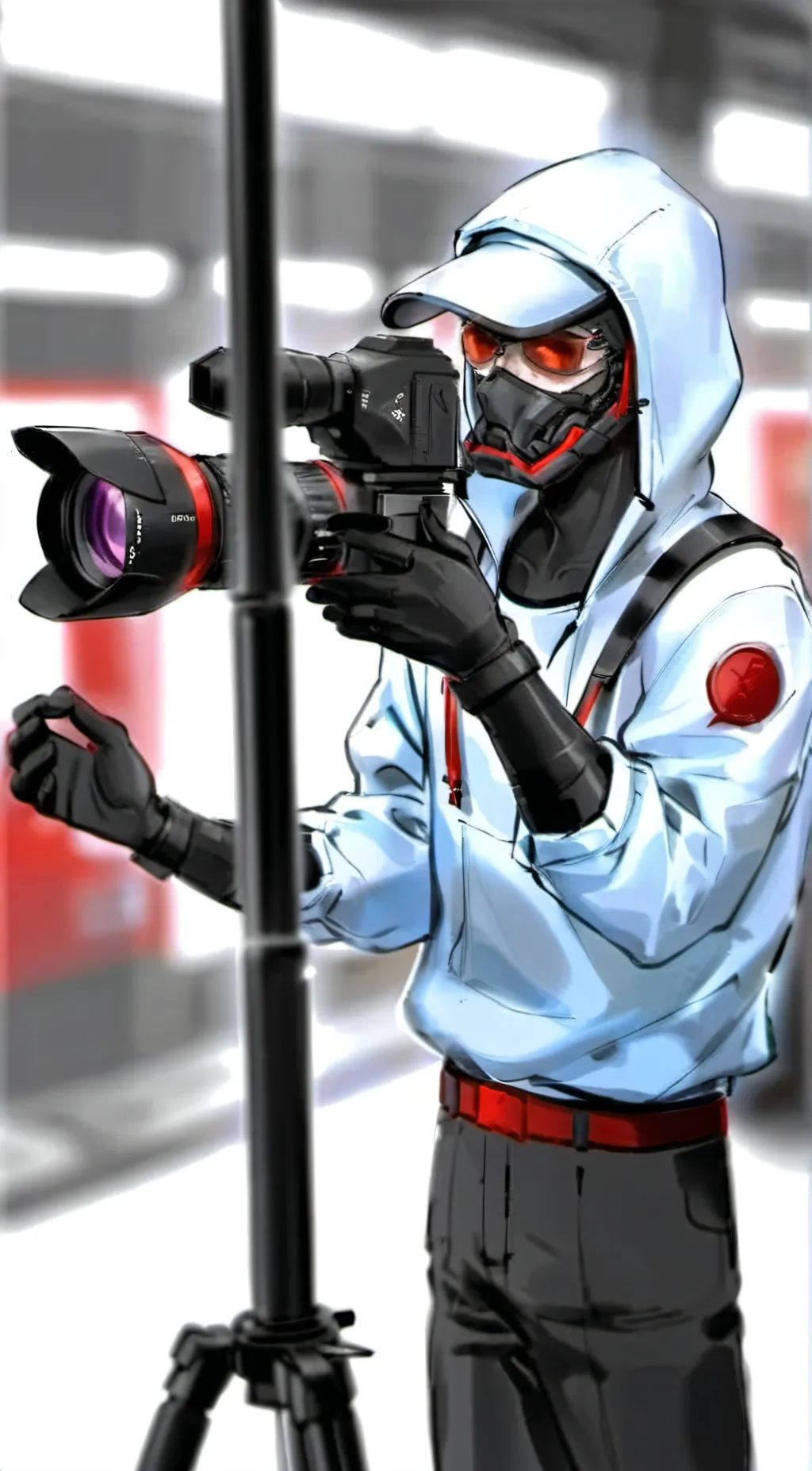 ai character: Plunger cameraman background