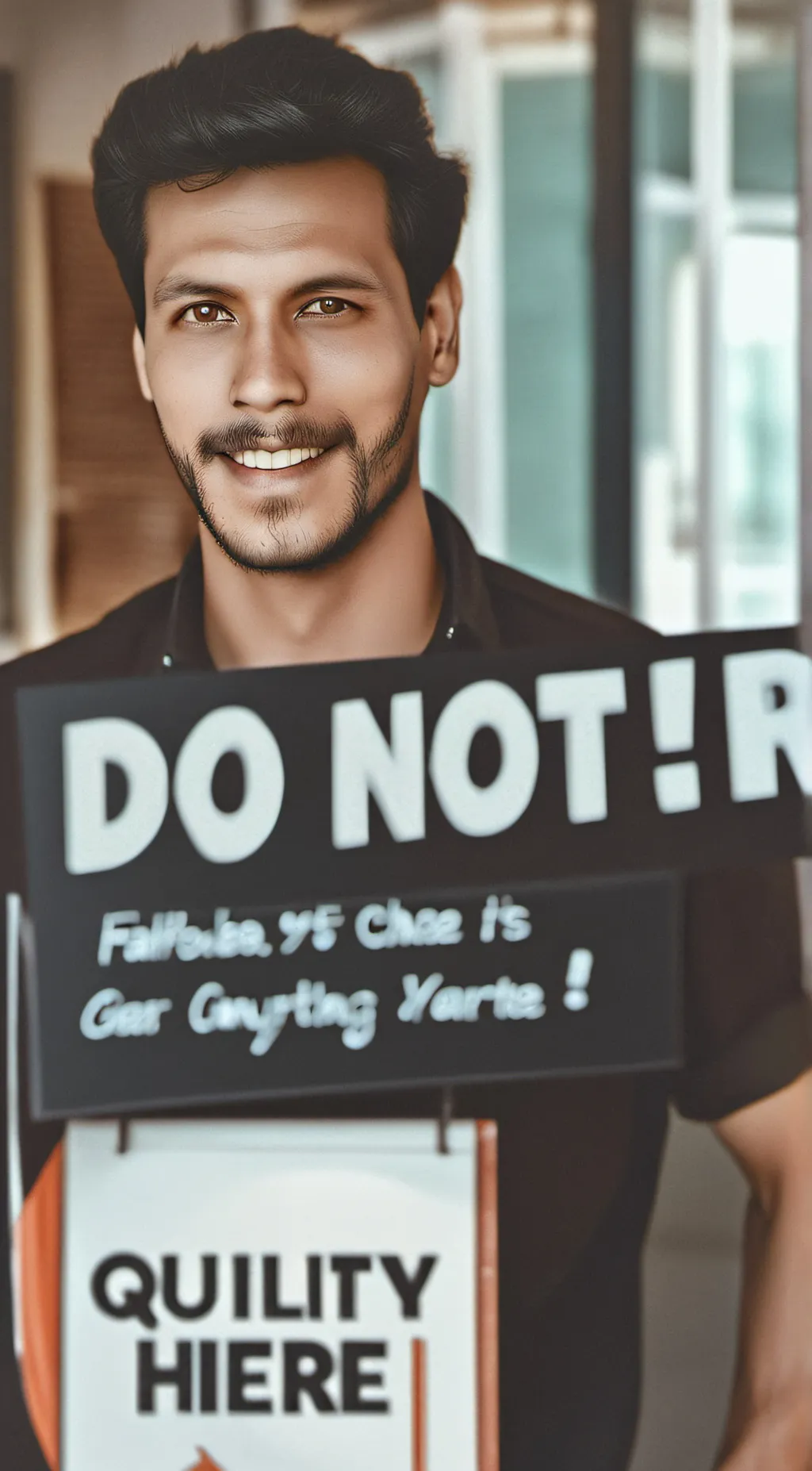 ai character: Don't click here background