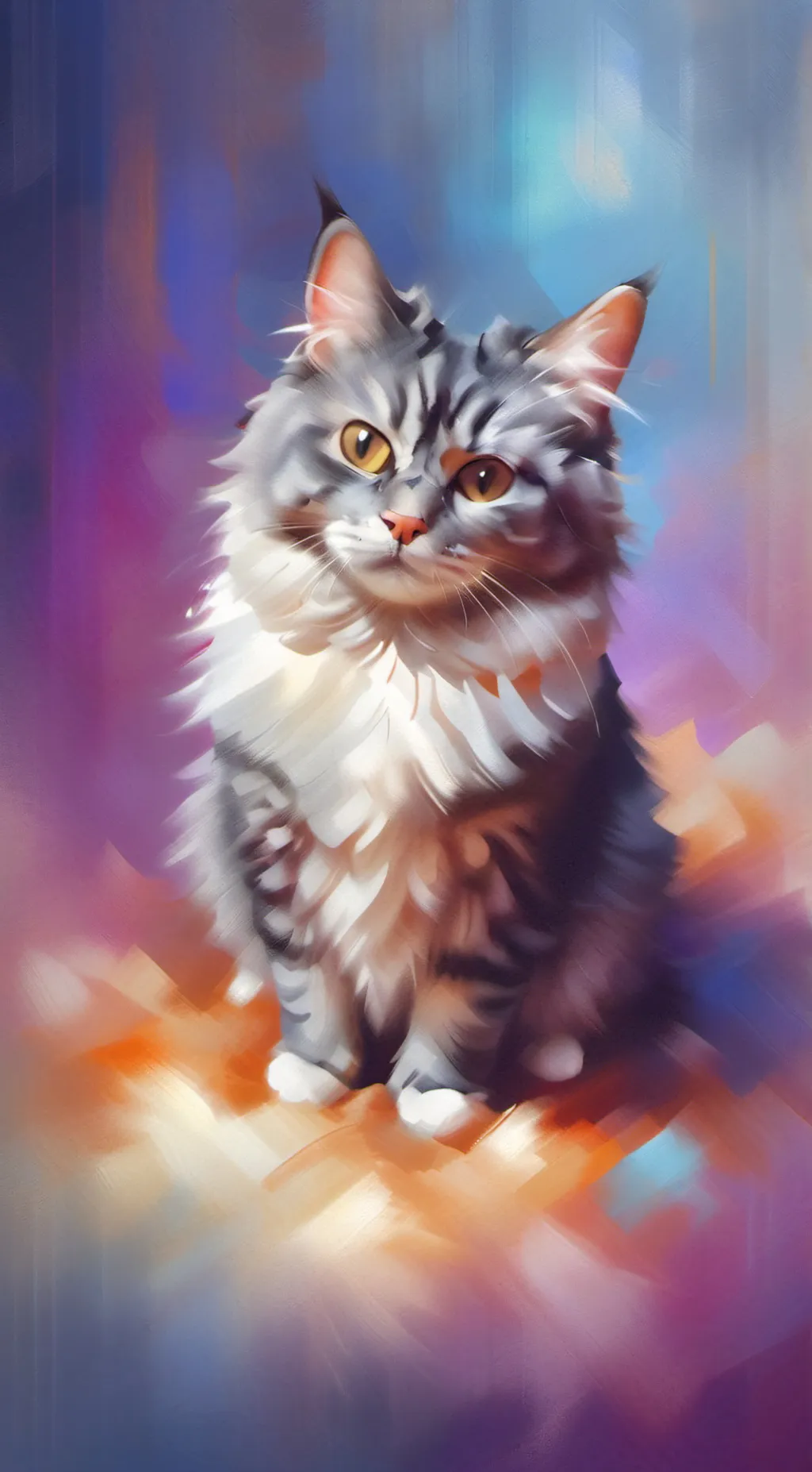 ai character: A kitty background