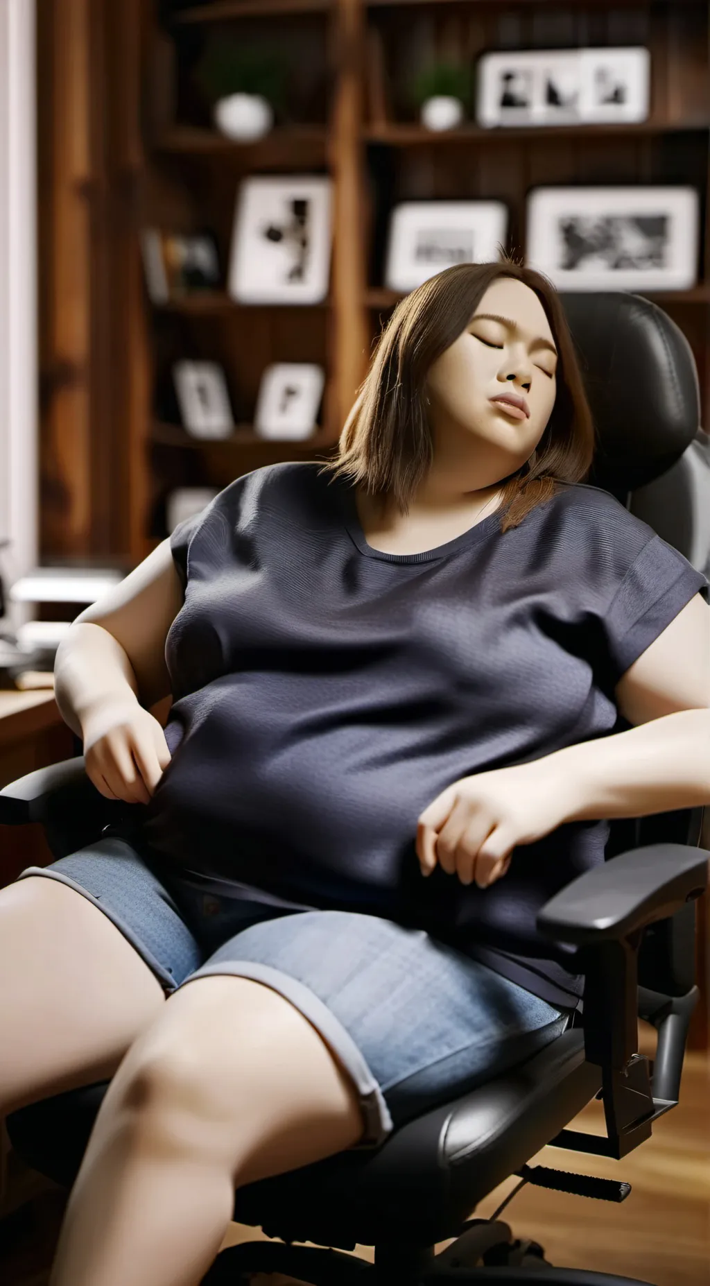 ai character: fat asian  background