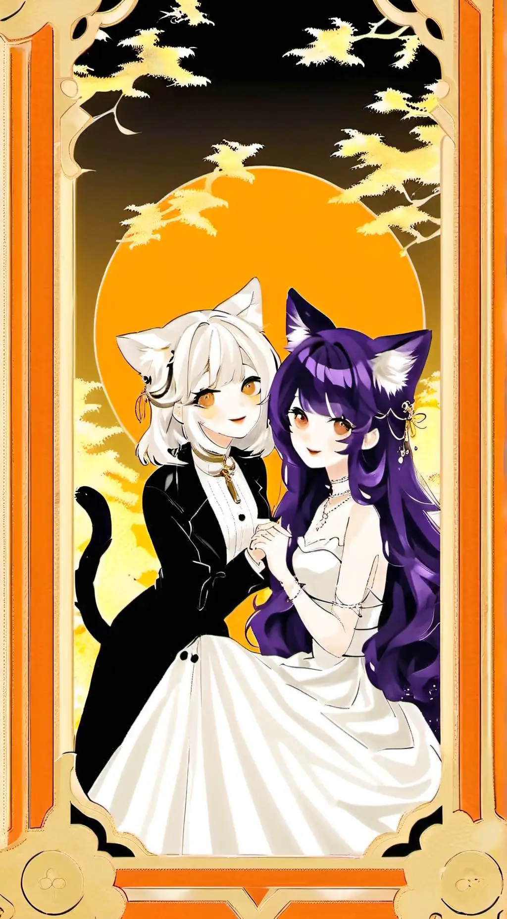 ai character: Dogday & catnap background